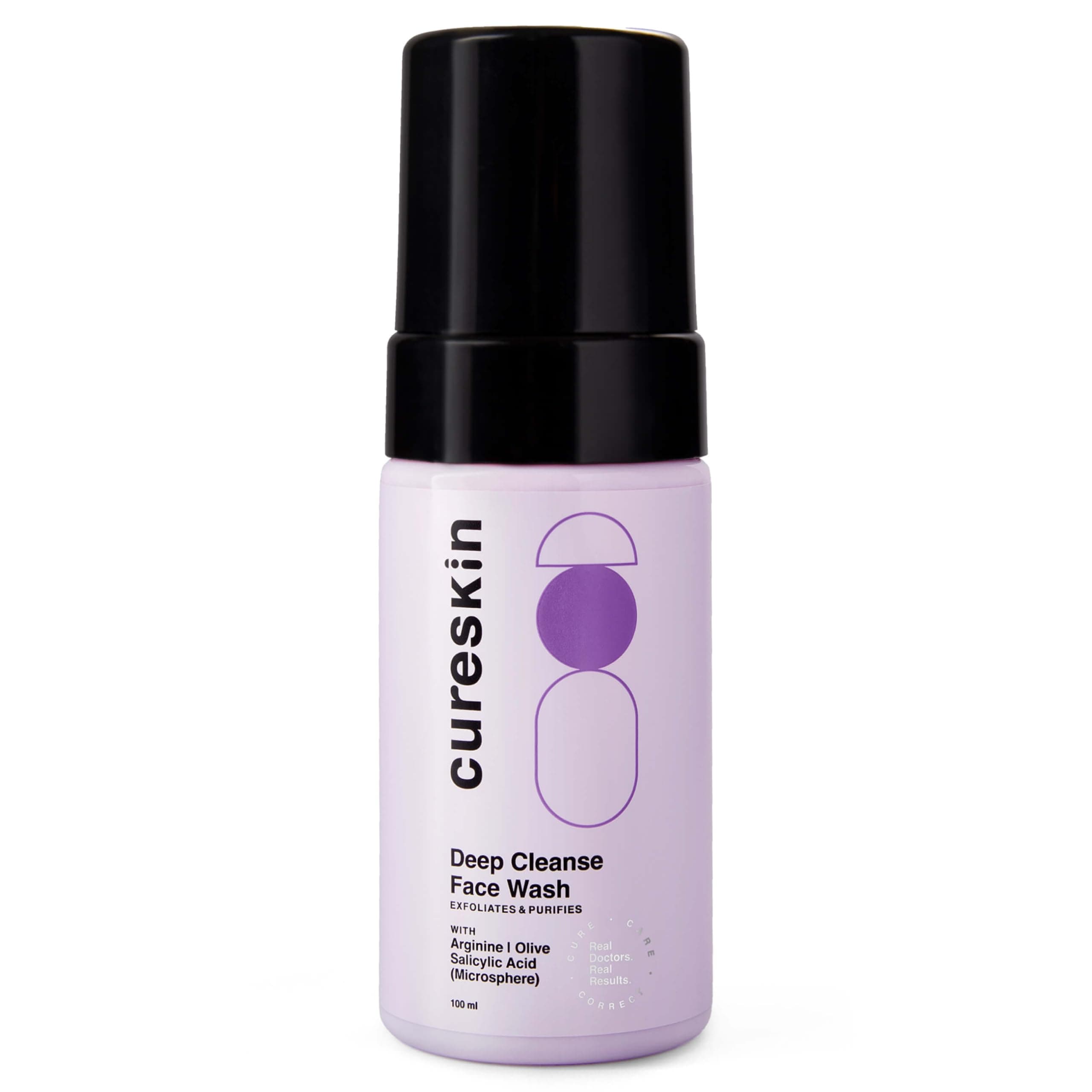 Cureskin Deep Cleanse Salicylic Acid Face Wash for Oily Skin | Salicylic Acid Foaming Face Wash for Men and Women, 100 ml (Pack of 1)