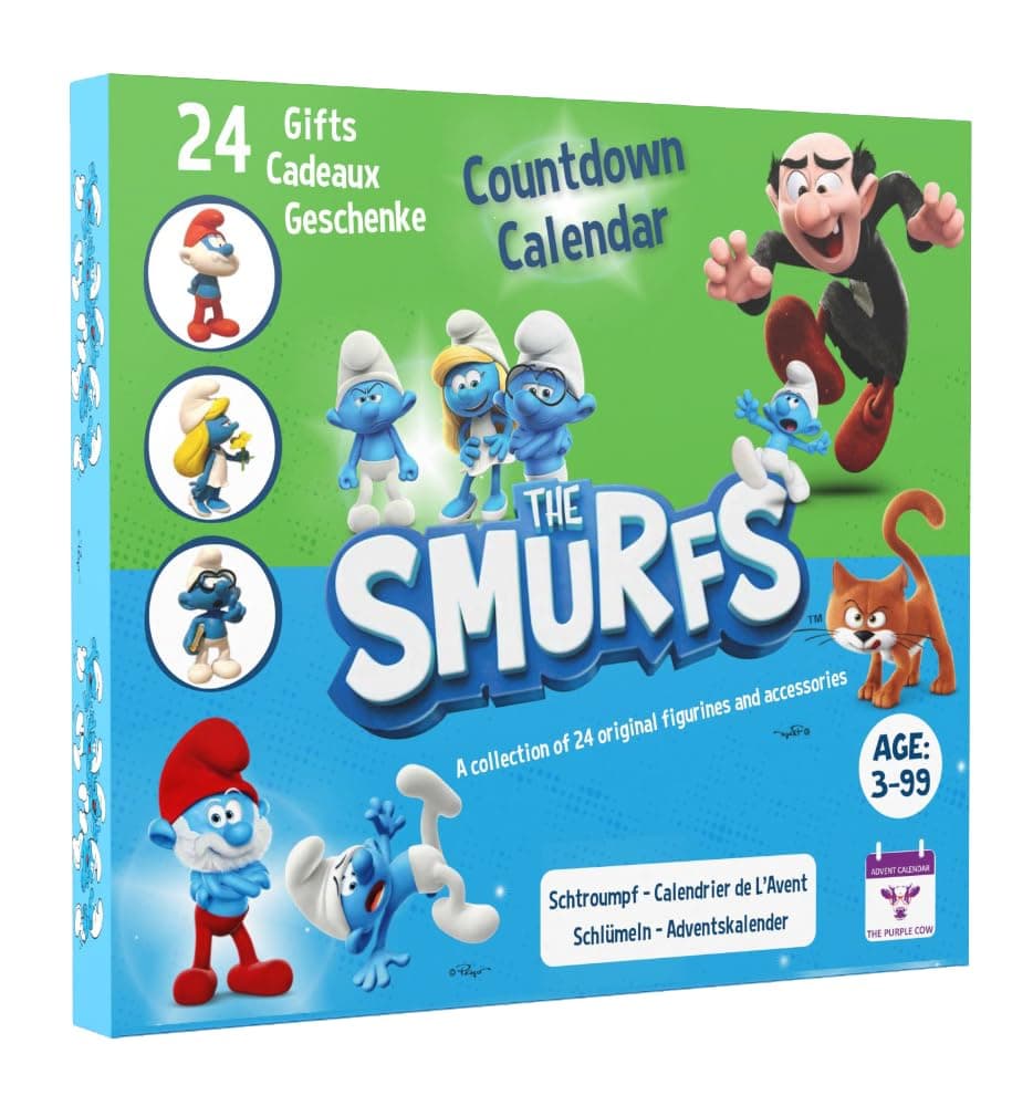 original SMURFS 2024 Collectible Cartoon Toys for Boys and Girls, 12 Figurines + 12 SMURFY gifts! Ages 3+. 24 Pieces