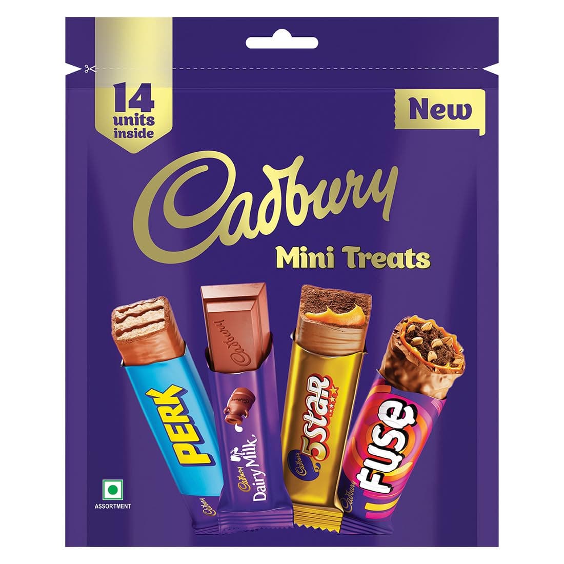 Cadbury Assorted Mini Treats Chocolate Bar,130 Grams