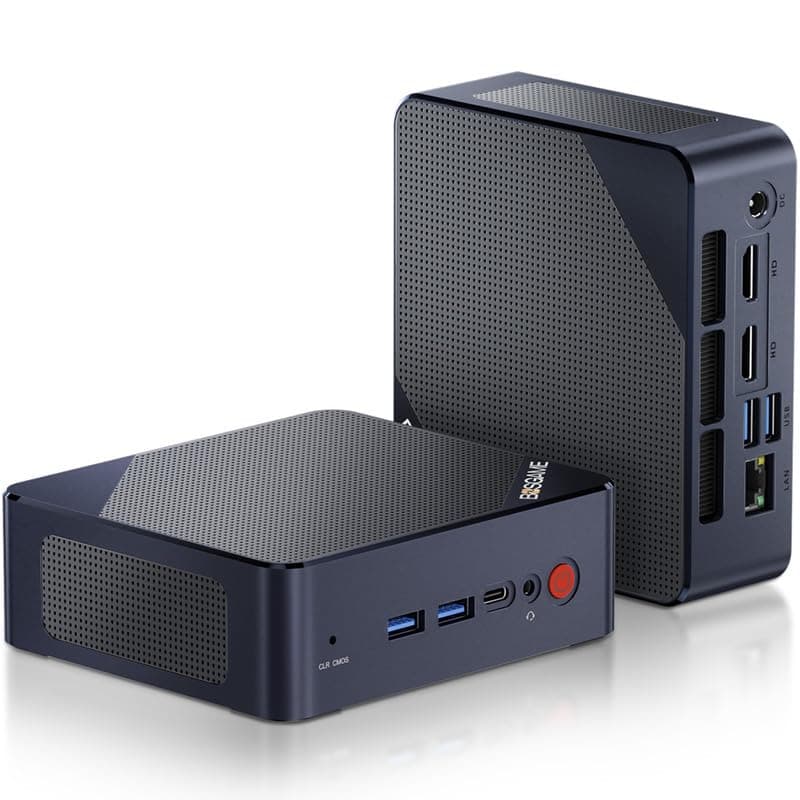 BOSGAMELinux Mini PC, Intel 12th N100 16GB DDR4 RAM 512GB SSD Linux Server Computers Preinstalled Ubuntu 22.04,Support 4K Triple Display/USB3.2/WiFi 5/2.5GbE
