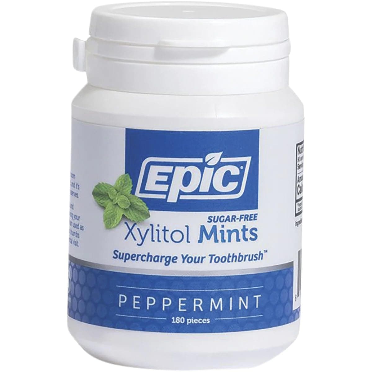 Dental 100% Xylitol Sweetened Breath Mints, Peppermint, 180 Count