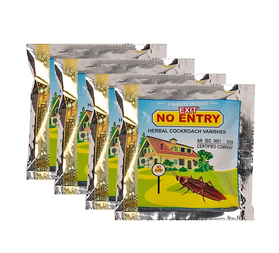 EXIT NO ENTRY Herbal Cockroach Vanisher Dough, 200 Gram (Pack Of 4, 50 Gram Each) | Odourless | Eco-Friendly | Cockroach Repellant | Pet Safe