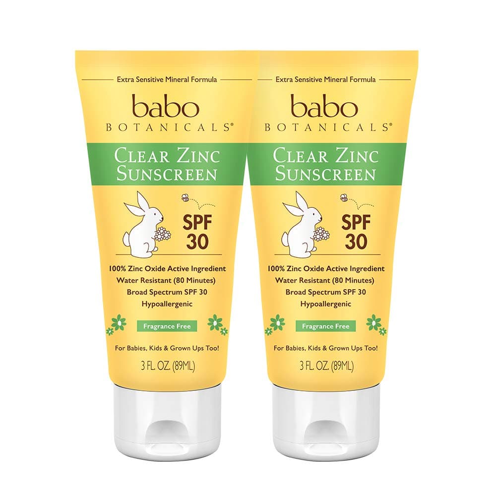 Babo Botanicals Sheer Zinc Mineral Sunscreen Lotion SPF30 - Natural Zinc Oxide - Shea Butter - Face & Body - Water Resistant - Fragrance-Free - EWG Verified - Vegan - For all ages - 1 or 2 Pack