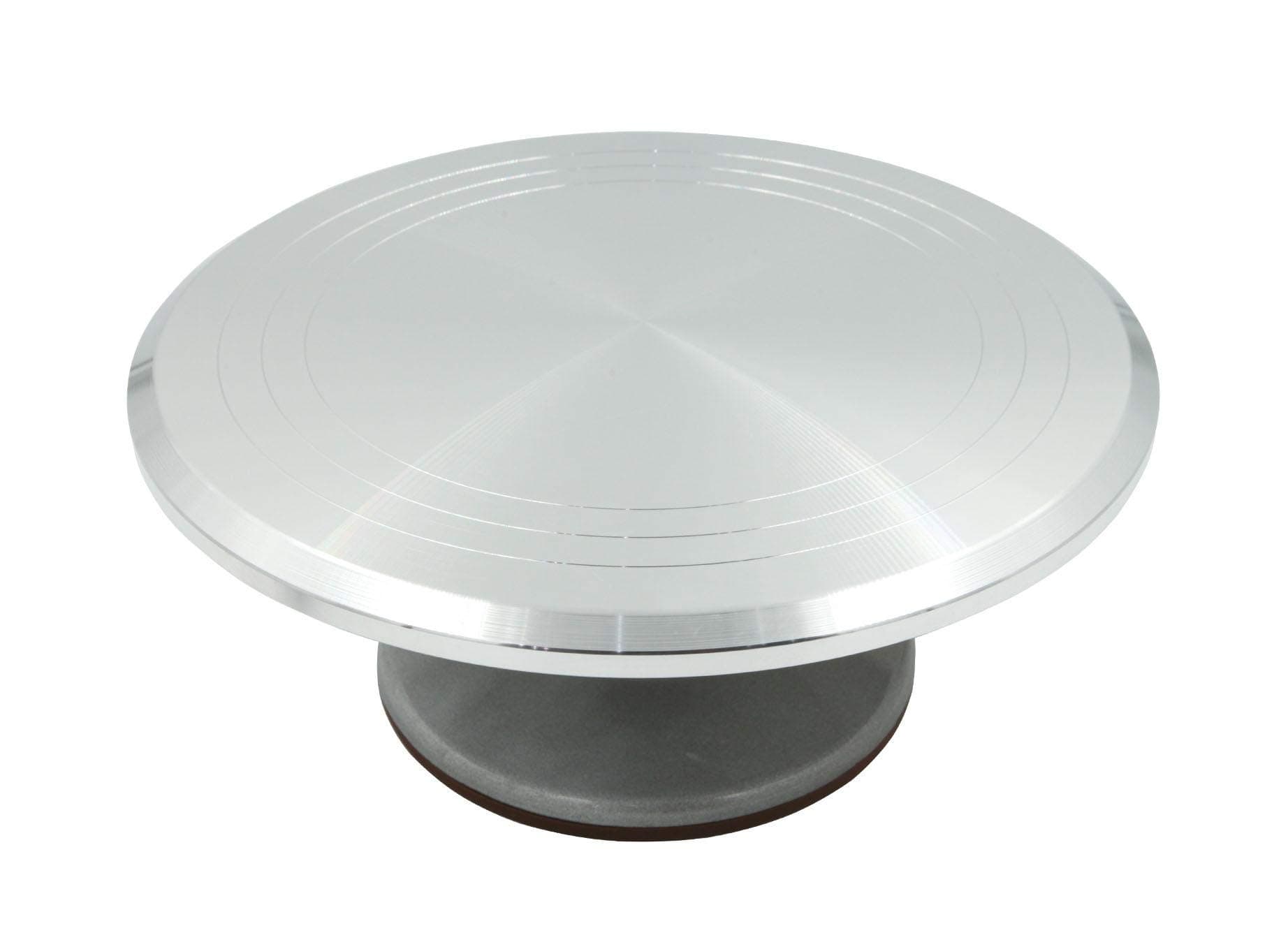 Morlife Cake Stand Aluminum Revolving Cake Turntable 12'' Rotating Cake Decorating Stand With Non-Slip Rubber Feet 12 Inches X 5 Inches High