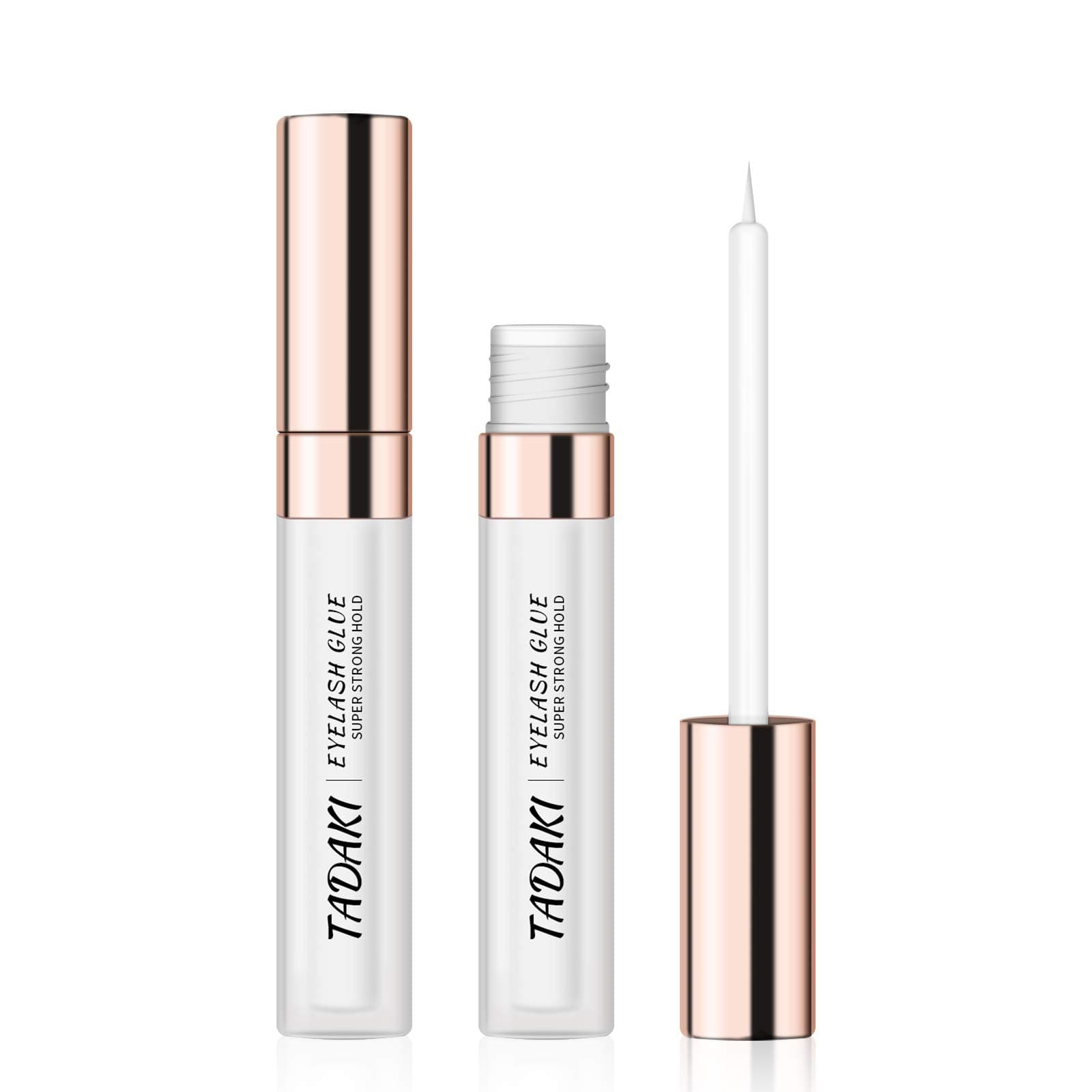 Tadaki Eyelashes Adhesive with Waterproof HoldClearLatex-Free, Professional Hypoallergenic Glue for Sensitive Eye, Suitable for False Lash, Mink Lash 5.5 ML0.18 OZ-Gold 0.18 Fl Oz (Pack of 1)