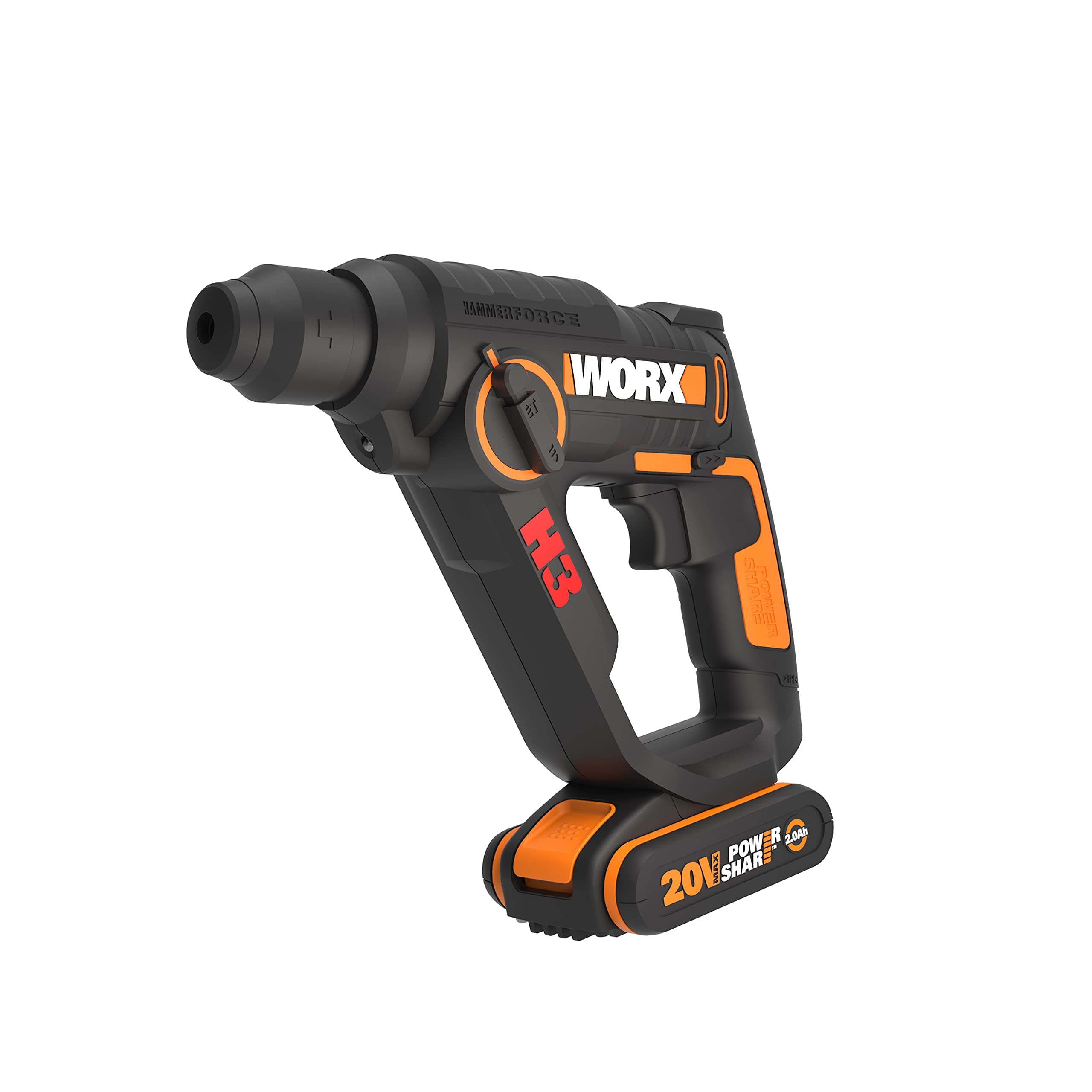 WORX WX390 18V (20V MAX) 3-in-1 H3 SDS Rotary Hammer Drill