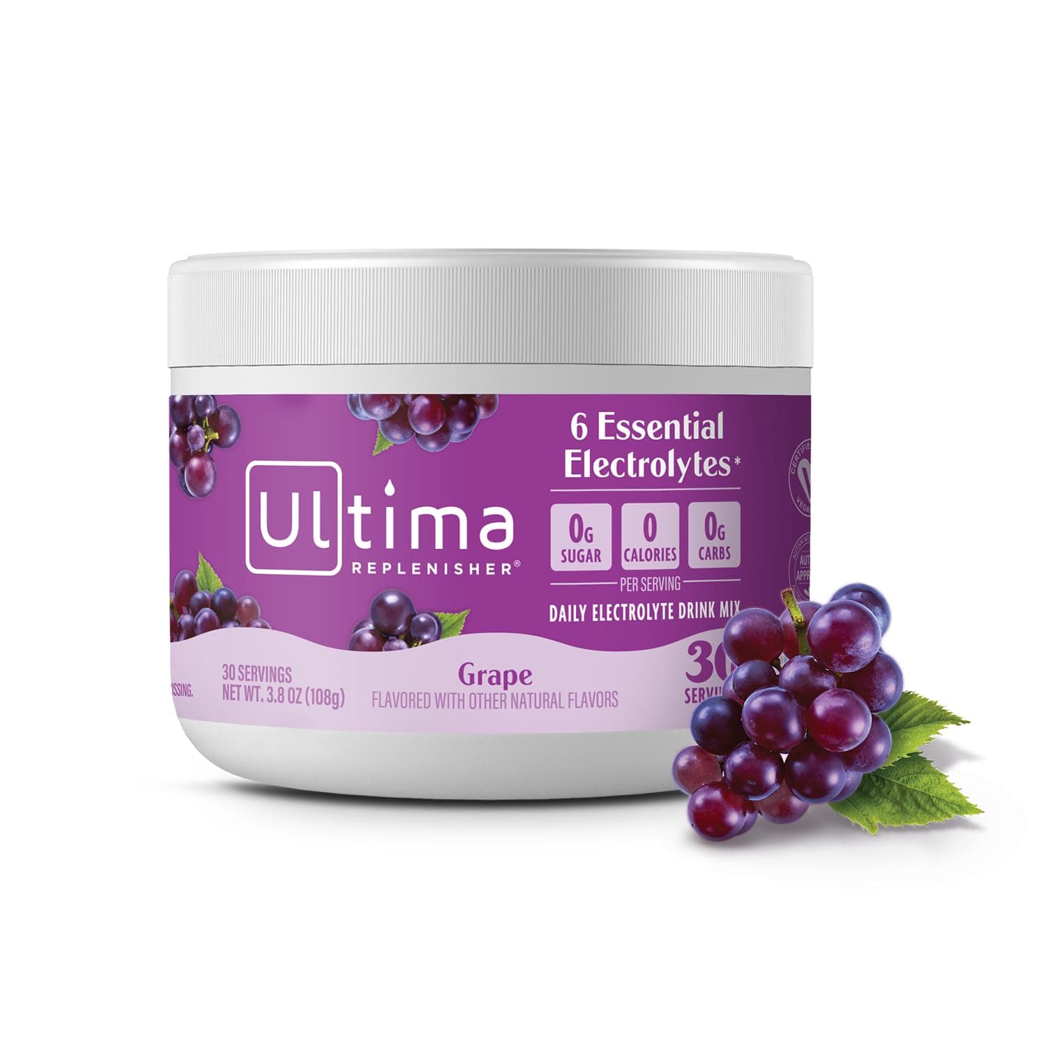 Ultima Health Products - Replenisher Electrolyte Powder 30 Servings Grape