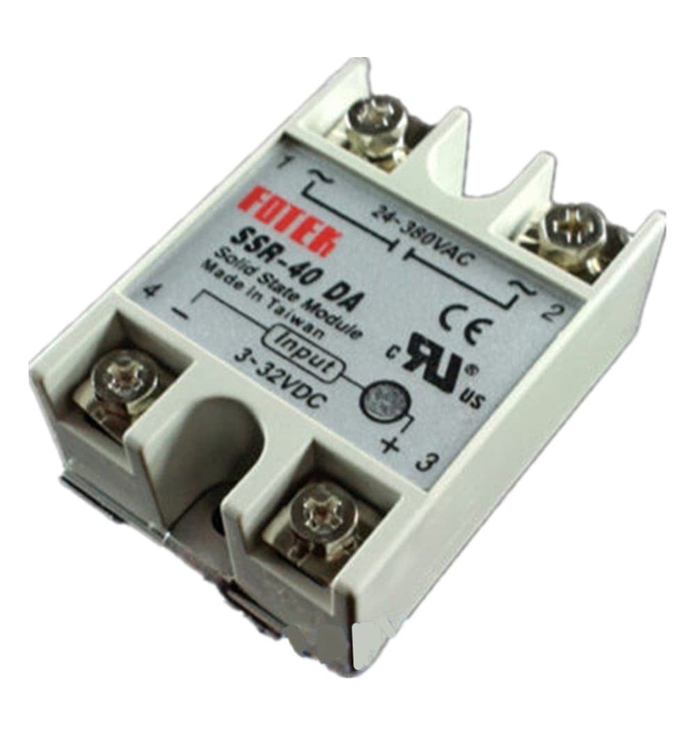 Solid State Relay DC-AC SSR-40DA 40A Input 3-32V DC Output 24-380V AC