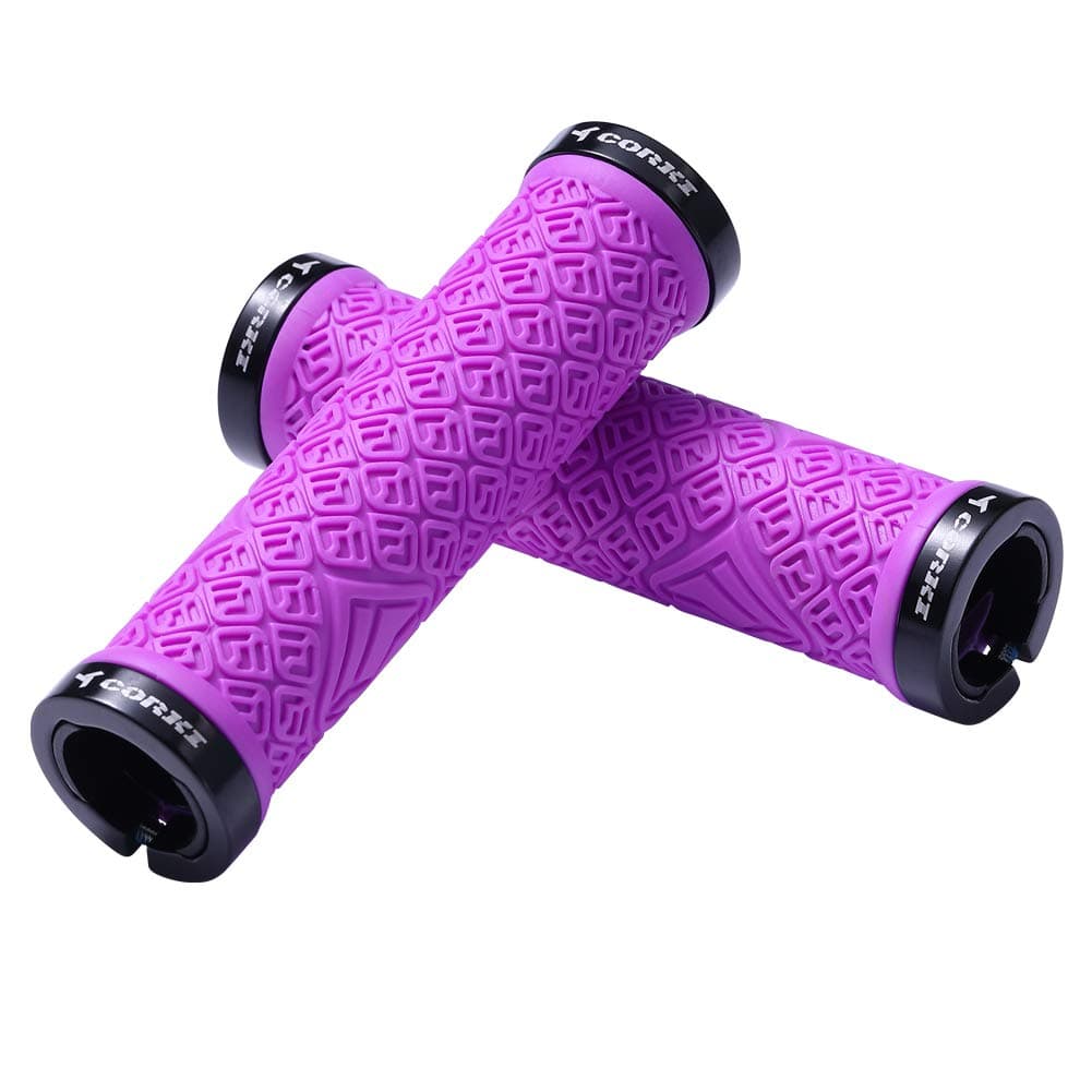 Mountain Bike Grips,Double Lock on Locking Bicycle Handlebar Grips for MTB,Downhill