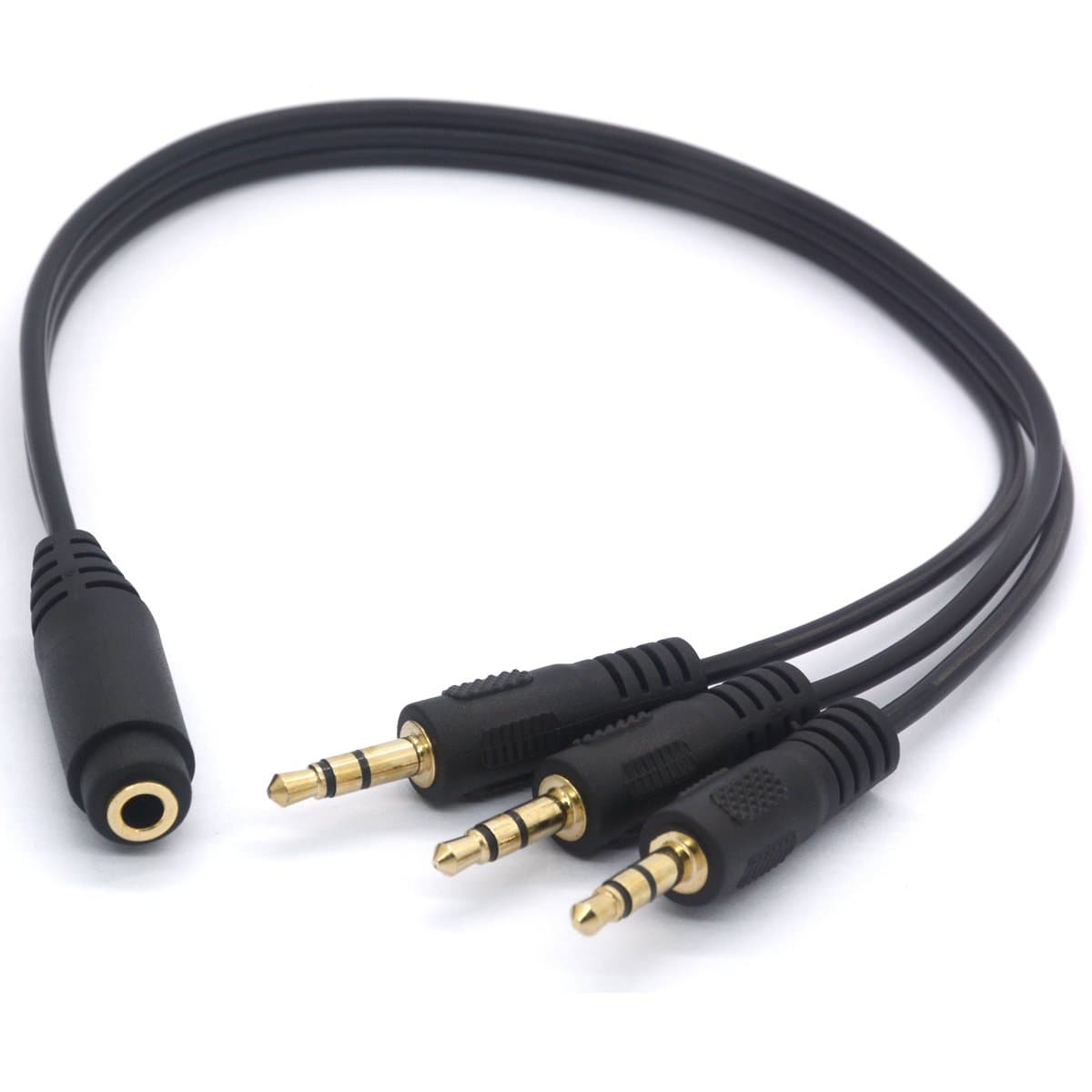 Tomost 3 Way Headphone Splitter Gold Plated 3.5mm TRS Female to 3 x 3.5mm TRS...