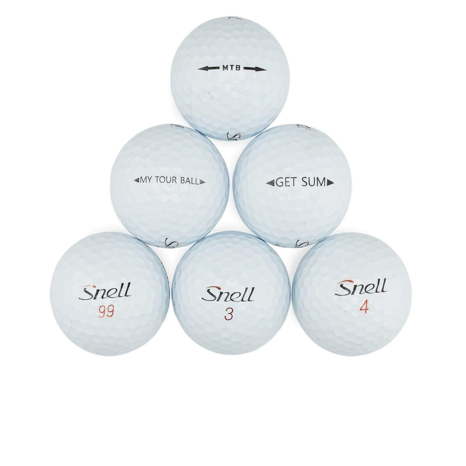 Snell Golf Ball Mix - 100 Used Snell Golf Balls (AAA Snell Golfballs), White (100PK-Snell-3)