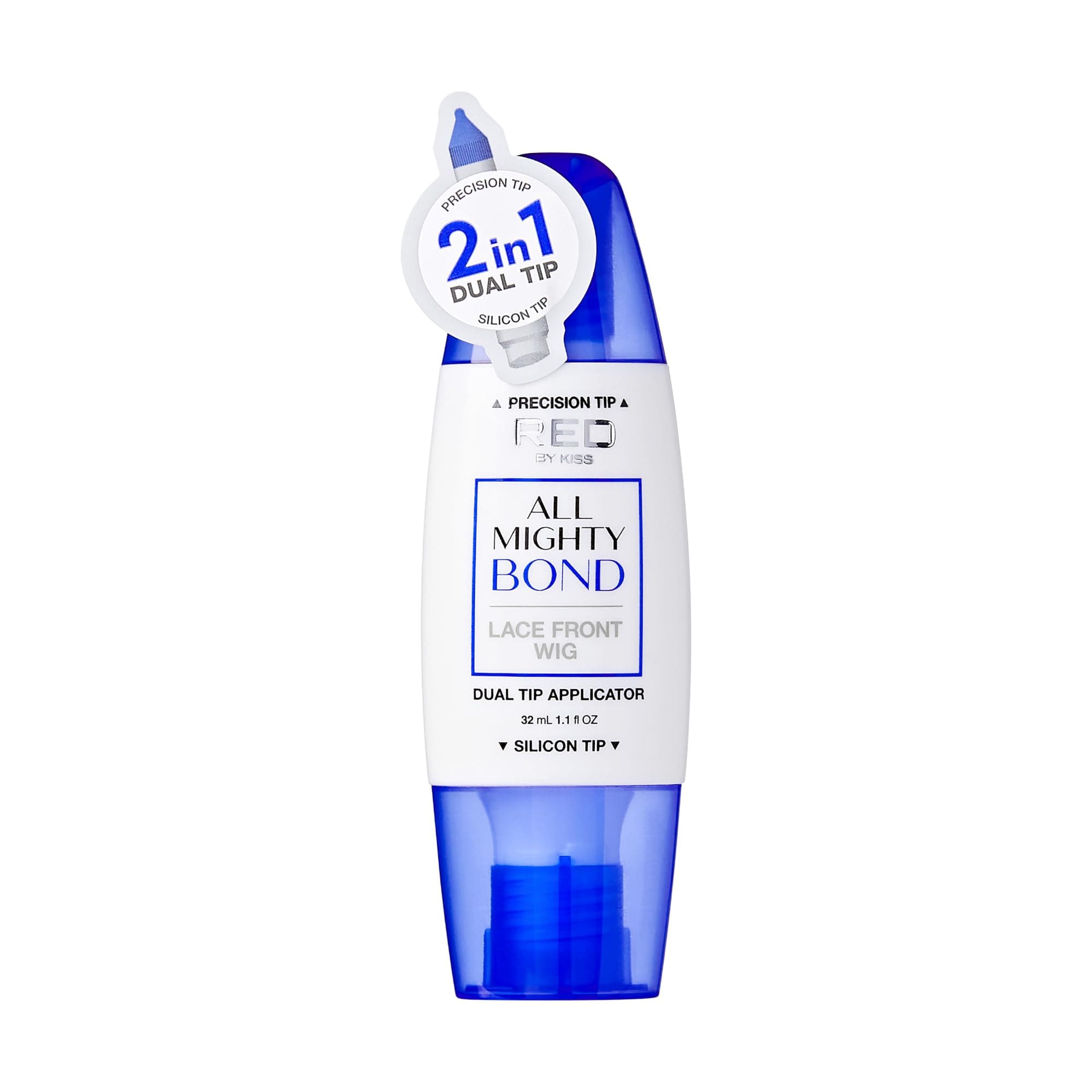 All Mighty Bond KISS Lace Front Wig Glue Dual Tip Applicator 32mL (1.1 fl OZ)