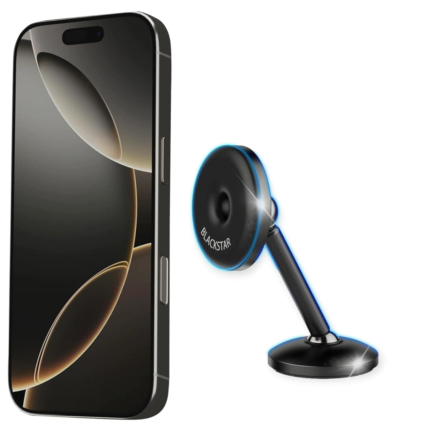 Titan Mag-Magnetic Mobile Smartphones Holder for Car Dashboard/Bike with 720° Angle Rotation (Strong & Safe Magnets)-Car Phone Mount Stand-Compatible with All Mobiles (MAGSAFE Incompatible)