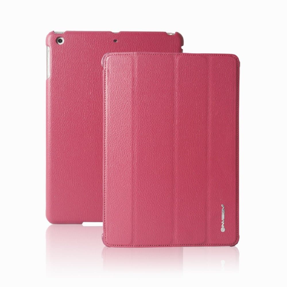 Invision iPad Air Smart Case Cover, Superior Design Features, Magnetic Auto Wake/Sleep Function, Quality PU Leather, Recommended by "Which?" Magazine (iPad Air, Hot Pink)