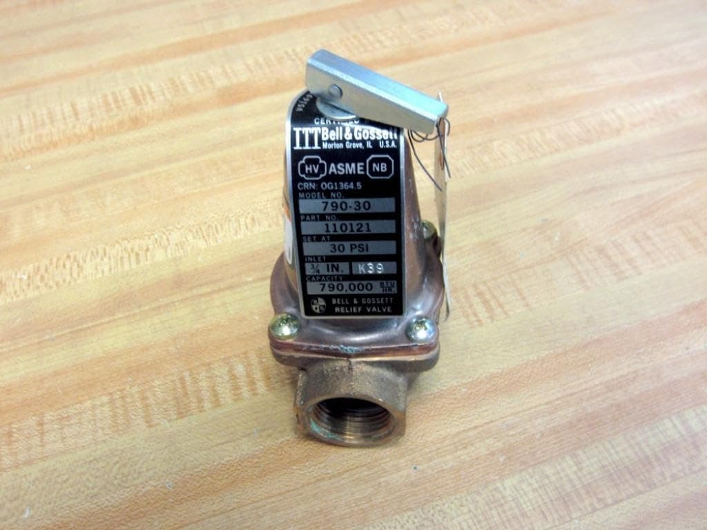 ITT Bell & Gossett 110121 3/4" 30# SAFETY RELIEF VALVE
