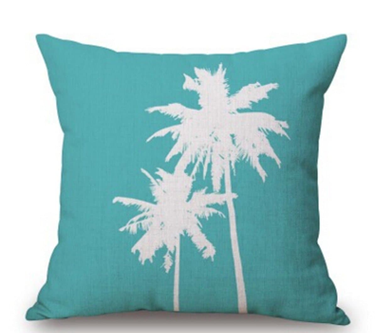 GAWEKIQE Beach Coconut Tree Cotton Linen Throw Pillow Cover Cushion Case Sofa Office Decorative 18"X18" (2)