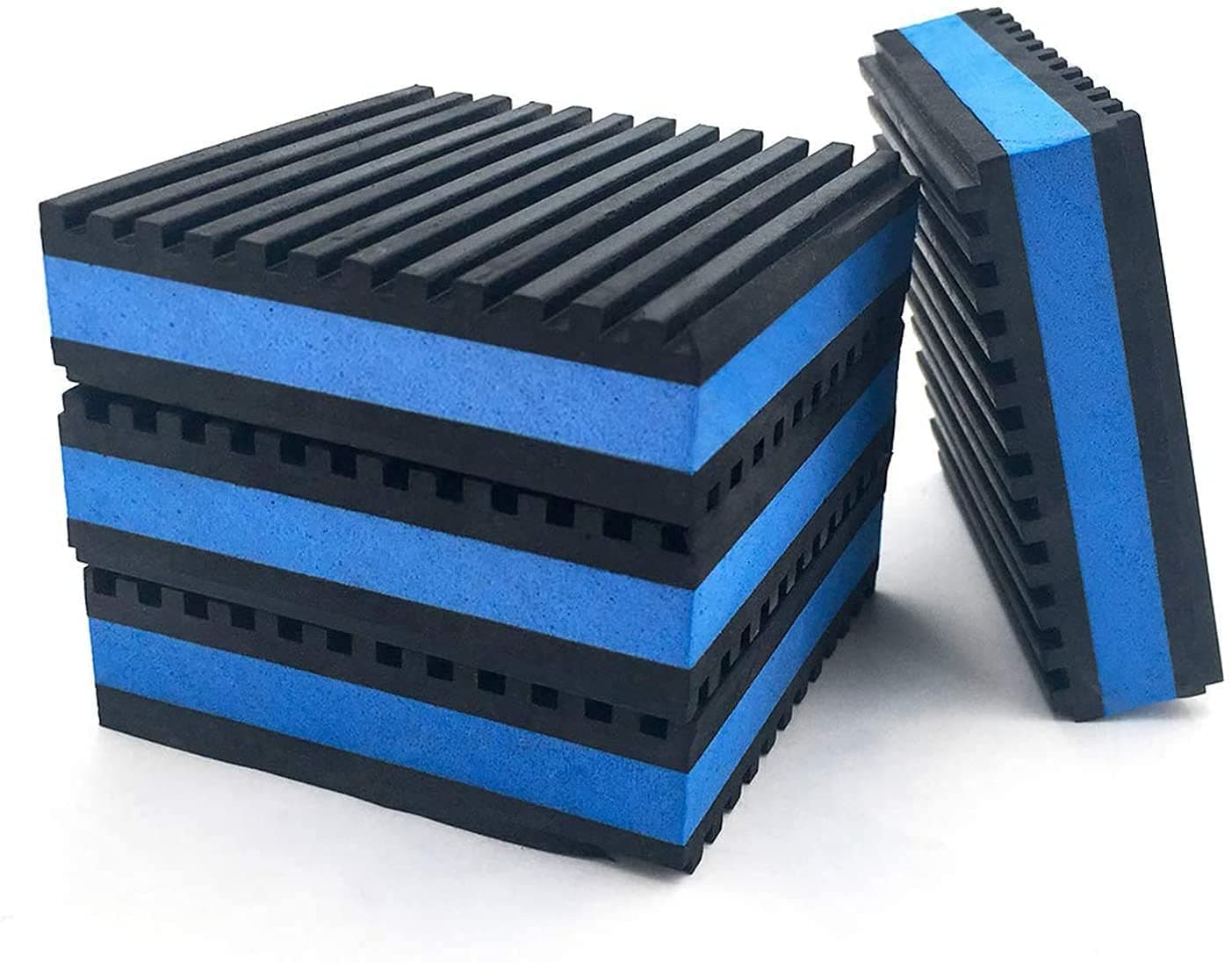 LBG Products Rubber Anti-Vibration Isolator Pads,Heavy Duty Blue EVA Pad for Air Conditioner,Compressors,HVAC,Treadmills etc(2'' X 2'' x 7/8'')