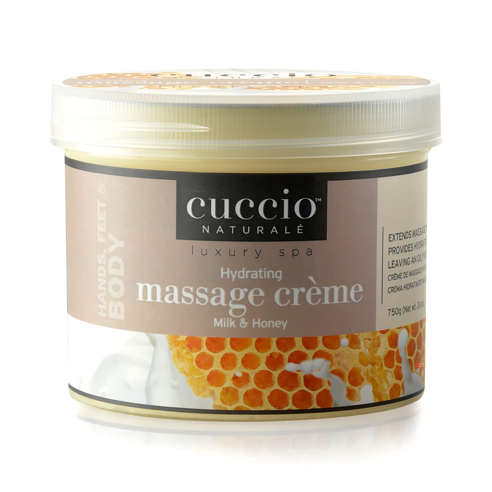 Hands, Feet & Body Massage Cream | Improves Skin Complexion | For Intensive Hydration & Radiance | Milk & Honey - 750g