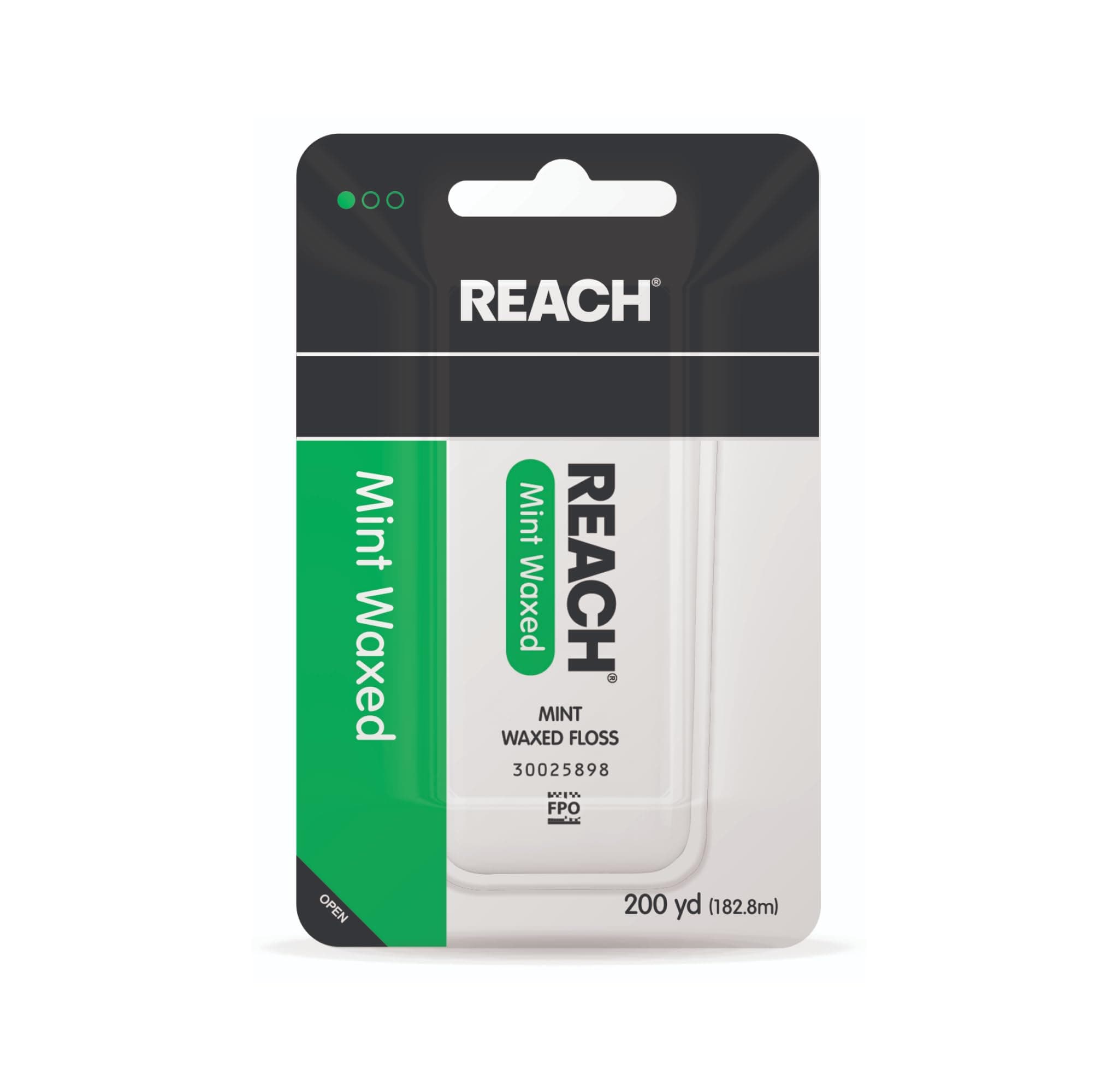 Reach Waxed Dental Floss for Plaque and Food Removal, Refreshing Mint Flavor, 200 Yards, 1 Count
