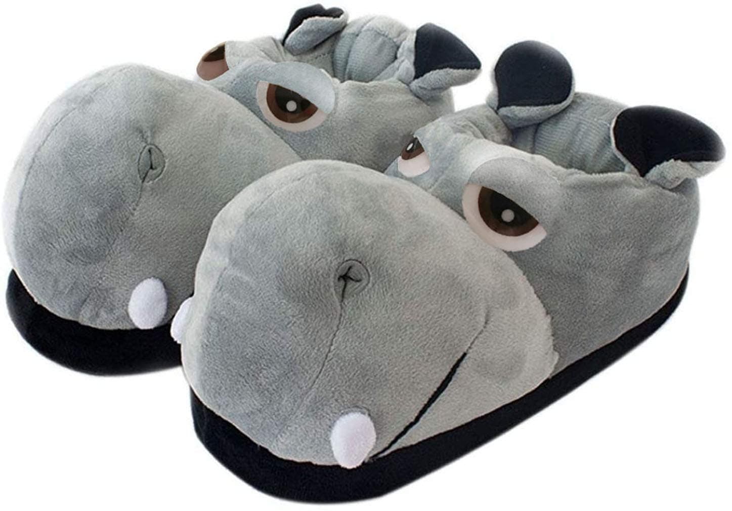Adult Hippo Slippers - Tiger, Dinosaur, Elephant, Bee Home Warm Animal Slippers | Non-Slip Thick-Soled Indoor Slippers