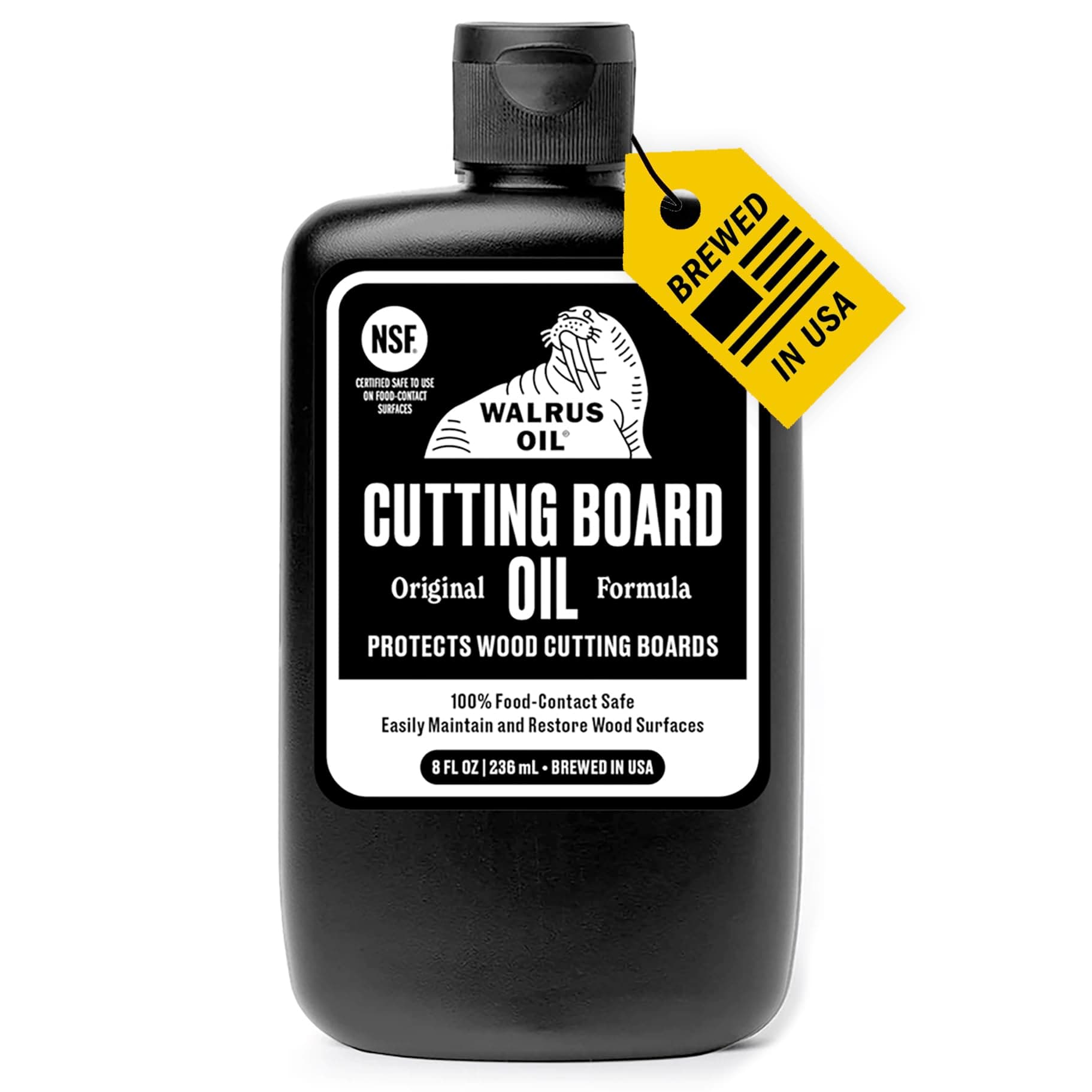 (240ml (1/2 pint)) - WALRUS OIL, Wood Cutting Board Oil, 240ml 1/2 pint, Food-Safe