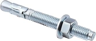 1/2 inch x 3-3/4 inch - 40 Pieces Wedge Anchor Zinc Plated Heavy Duty Fastener for Concrete