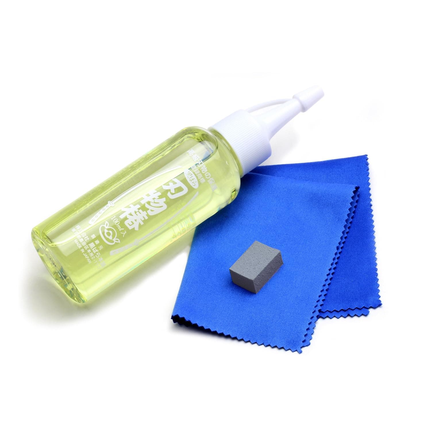 TSOIL 100% Pure Tsubaki Japanese Knife Maintenance Oil With Complimentary Sabitori Rust Eraser, 3.4 oz, Large, Golden Yellow