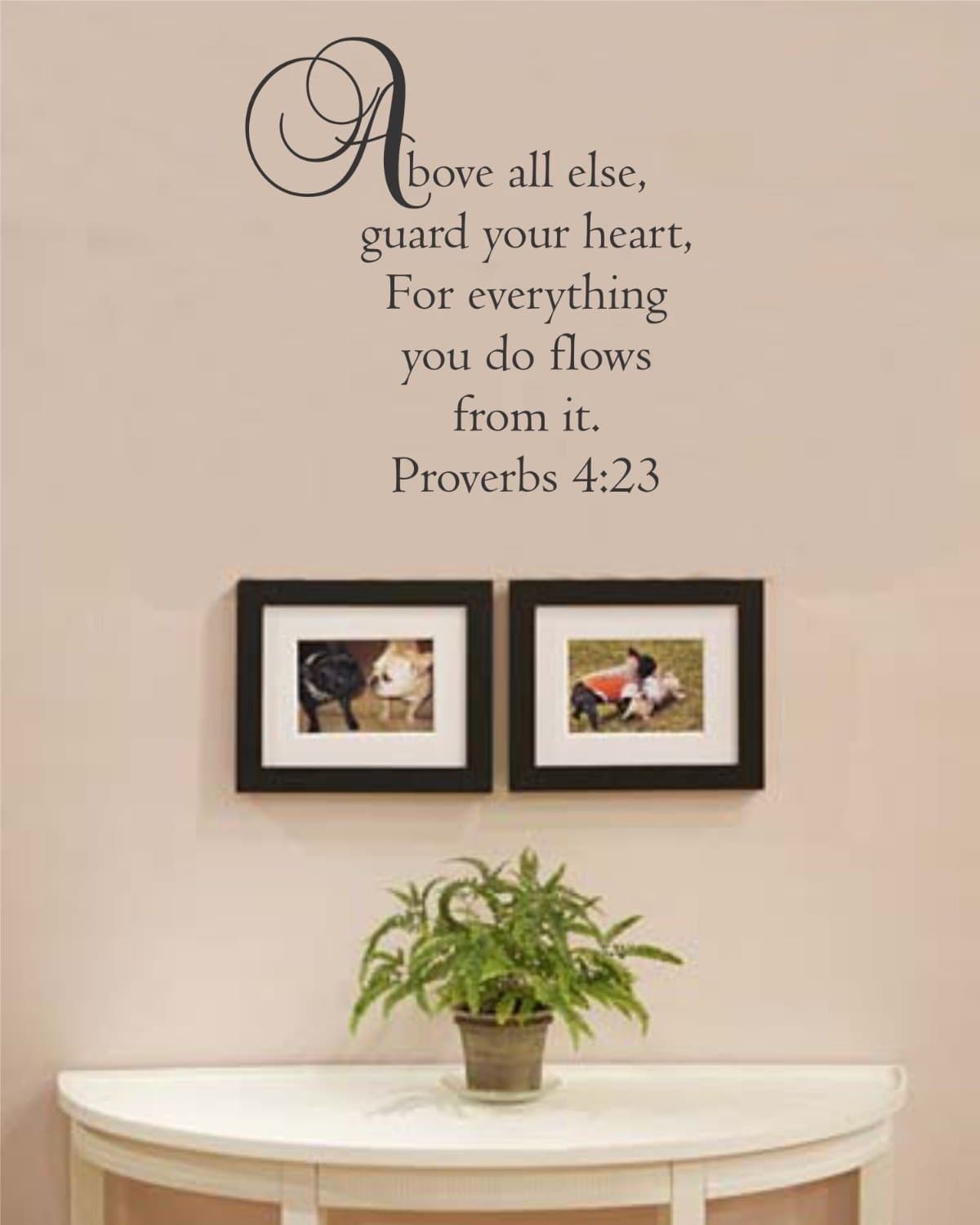 Above all else, guard your heart, for everything you do flows from it. Proverbs 4:23 Vinyl wall art Inspirational quotes and saying home decor decal sticker