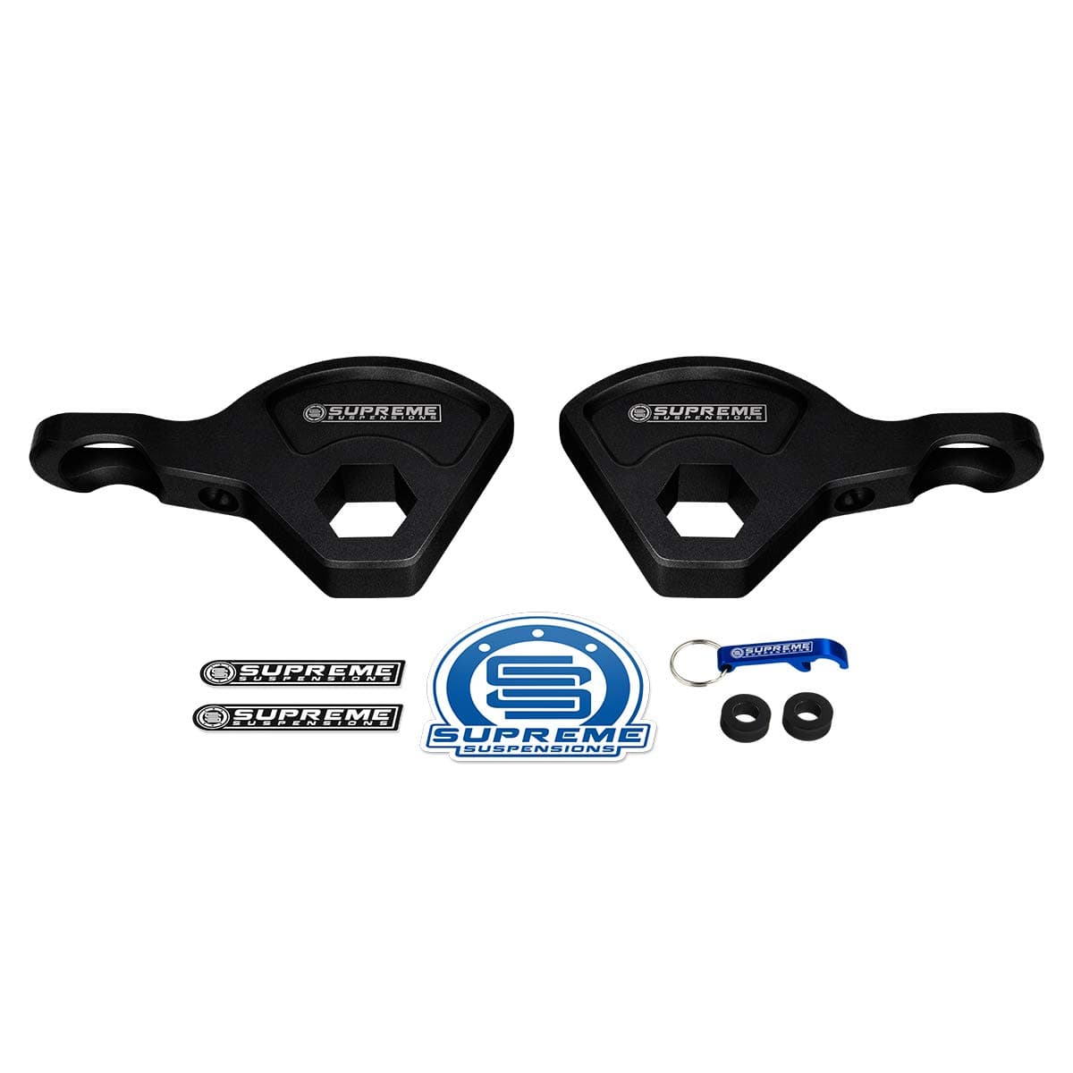 Supreme Suspensions - Adjustable 1" to 3" Front Leveling Kit for 1998-2003 Dodge Durango 4WD High-Strength Steel Re-Indexed Torsion Bar Keys - Can Cooler Included with Purchase