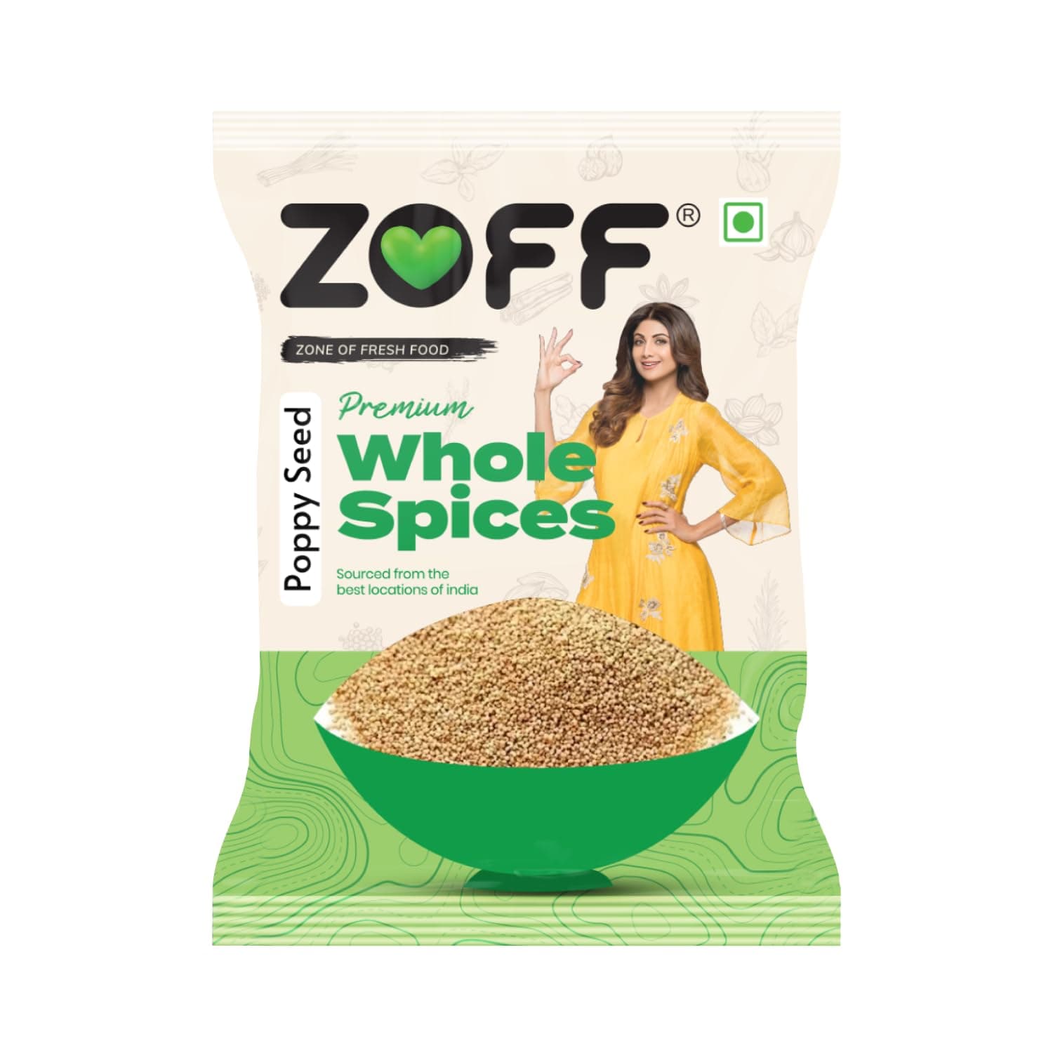 Zoff 100% Pure & Natural Premium Poppy Seeds (Posto) - Rich Nutty Flavor - Nutrient-Rich Superfood - Ideal for Cooking, Baking & Traditional Recipes - Hygienically Packed - 50 Grams