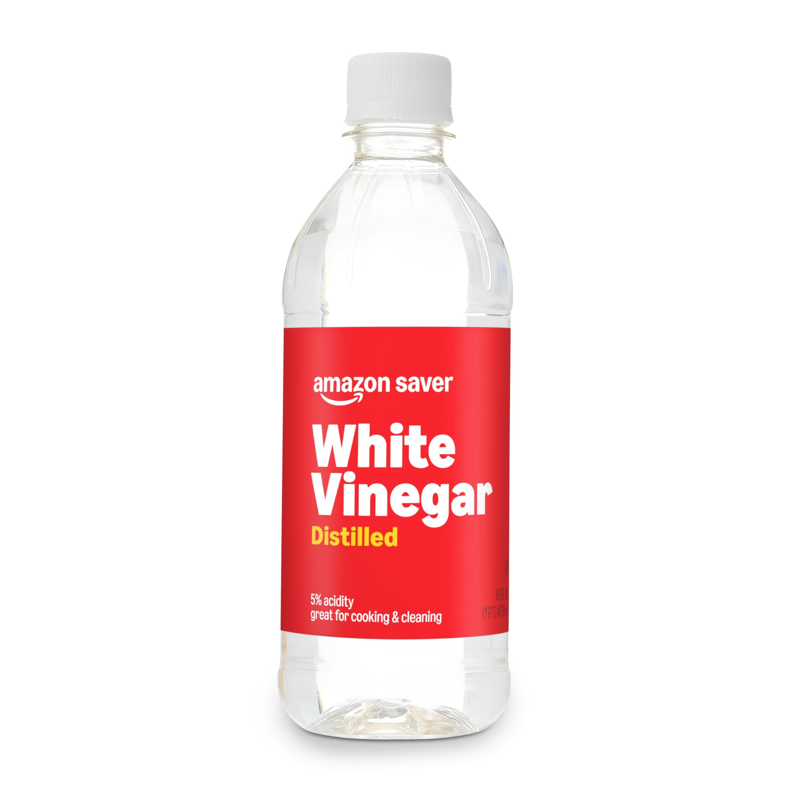 Amazon Saver, Distilled White Vinegar, Great for Cooking and Cleaning, 16 Fl Oz