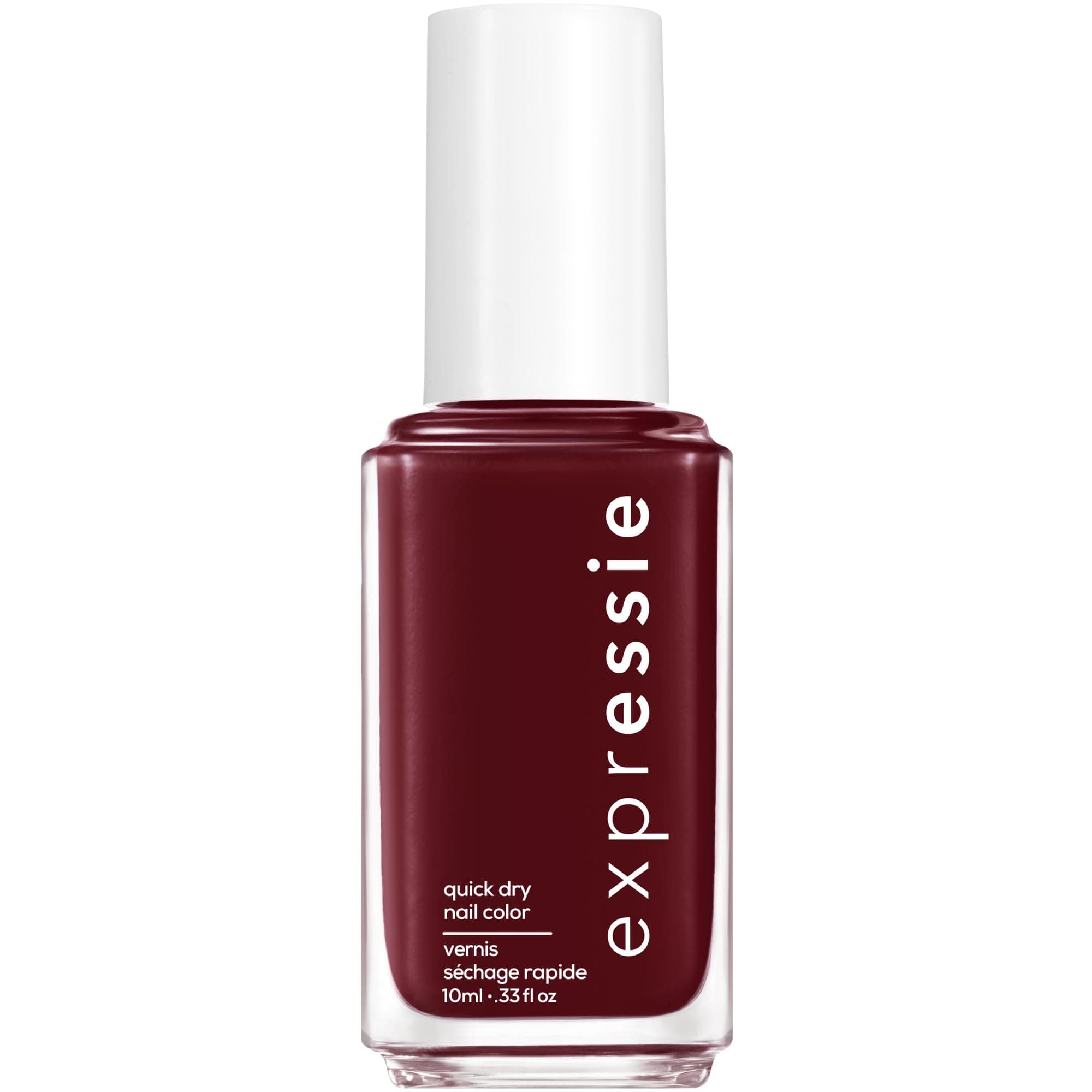expressie Quick-Dry Vegan Nail Polish, Not So Low-Key, Blackened Burgundy, 0.33 Ounce