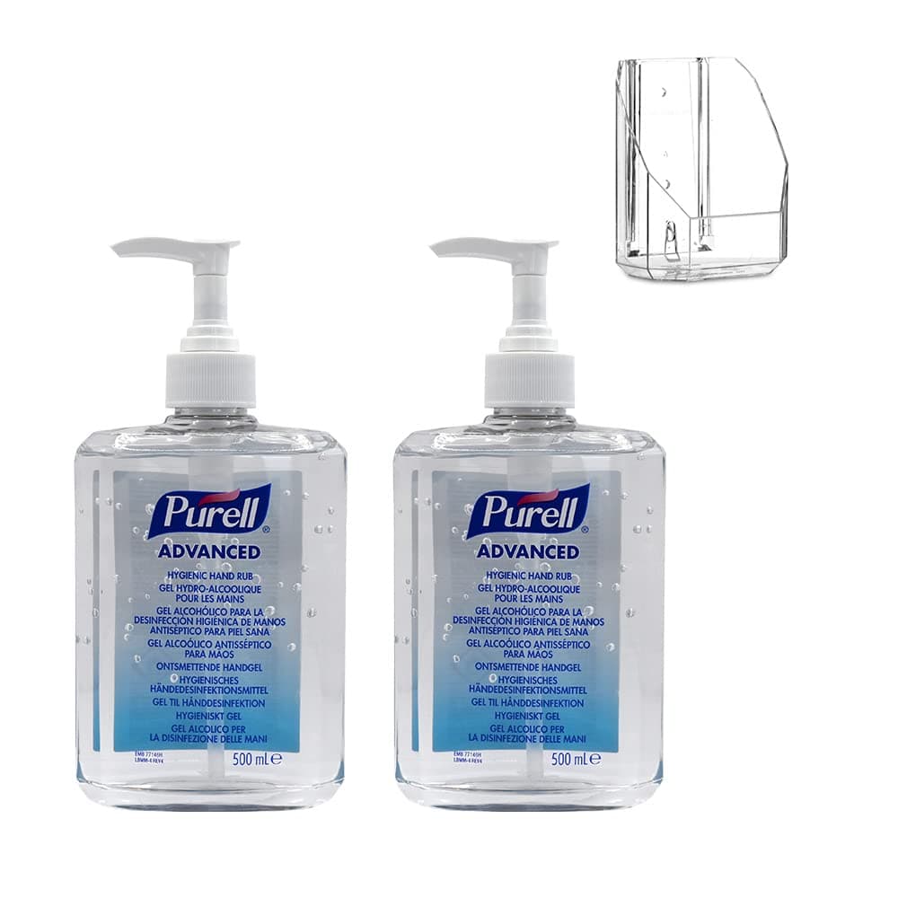 PURELL ADVANCED HAND SANITISER GEL 500mL x 2 Pack, PUMP BOTTLE. Hand Sanitizer Gel kill 99.99% of most common germs. 70% alcohol formulation with moisturisers