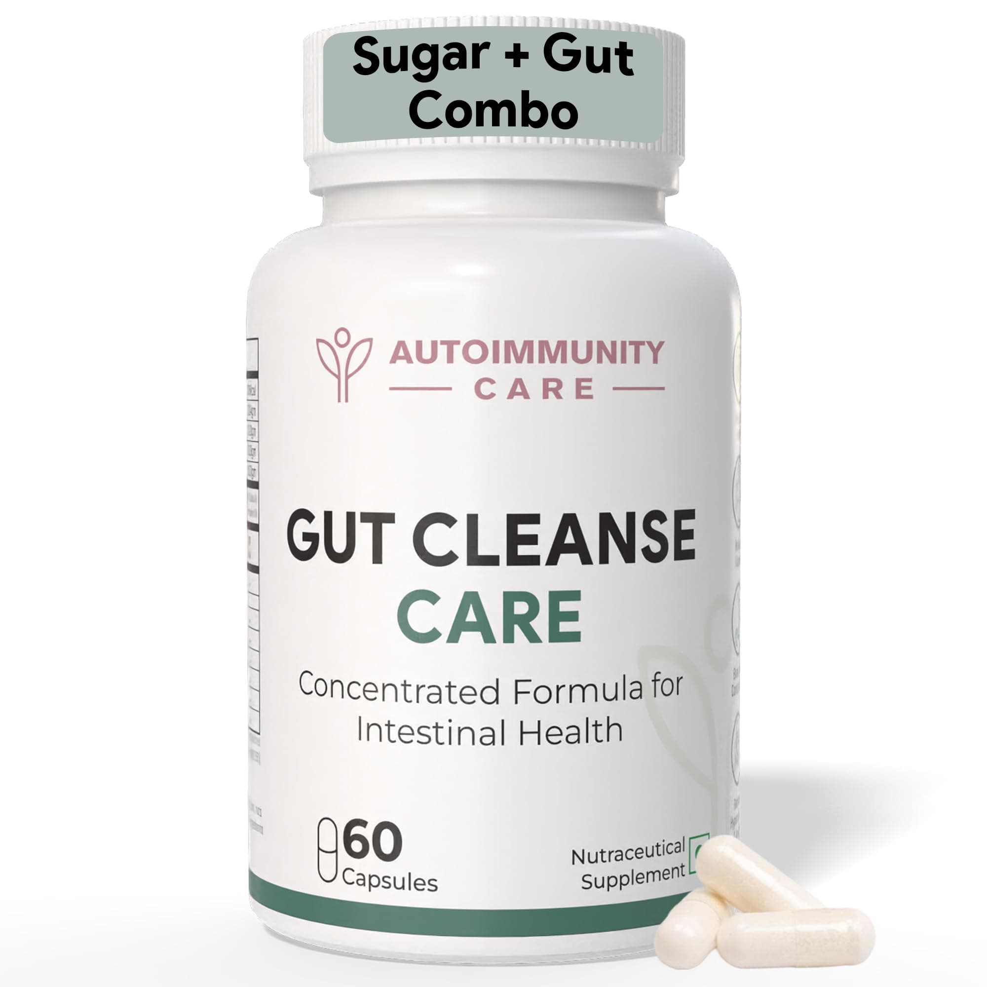 Gut Cleanse | Berberine HCL & Herbal Blend for Gut Health, Sugar Control, Immunity, Liver Detox & Metabolism Support | 60 Capsules