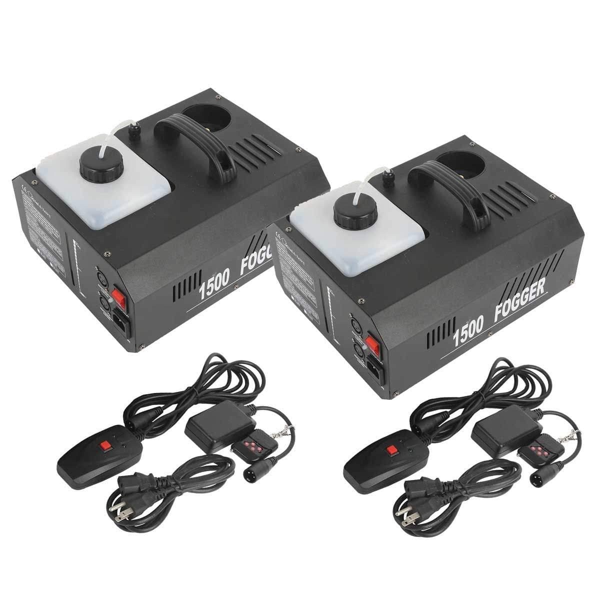 Tengchang 2pcs 1500W Vertical Stage Fog Smoke Machine Upspray Fogger w/Wireless Remote