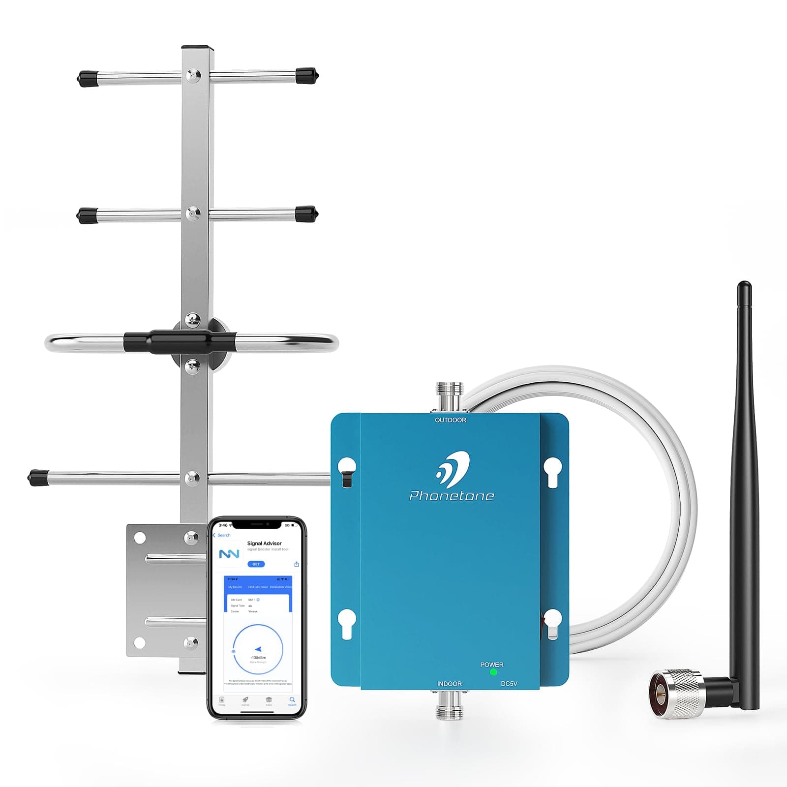 Cell Phone Signal Booster for Home Cottage Band 5 850Mhz Signal Repeater for AT&T Cricket H2O Wireless Straight Talk U.S. Cellular | Boost 4G LTE 3G | Up to 1,000 sq ft