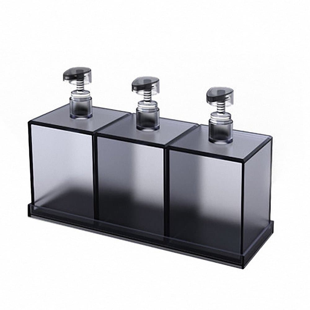 LUQHUQ Soap Dispenser for Bathroom (600ml X 3)(Gray)