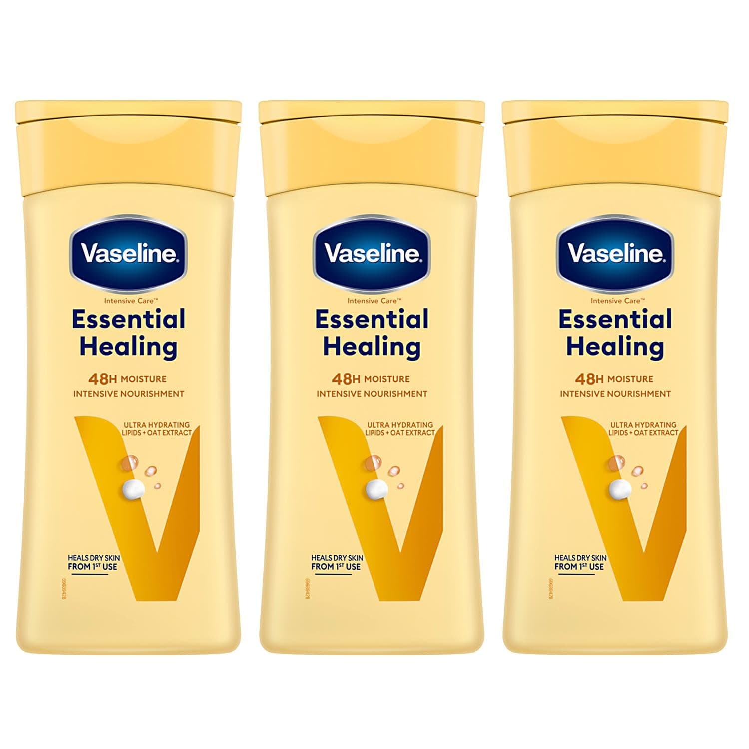 Intensive Care Essential Healing Body Lotion Bundle – 3 x 400ml – For Dry, Cracked Skin