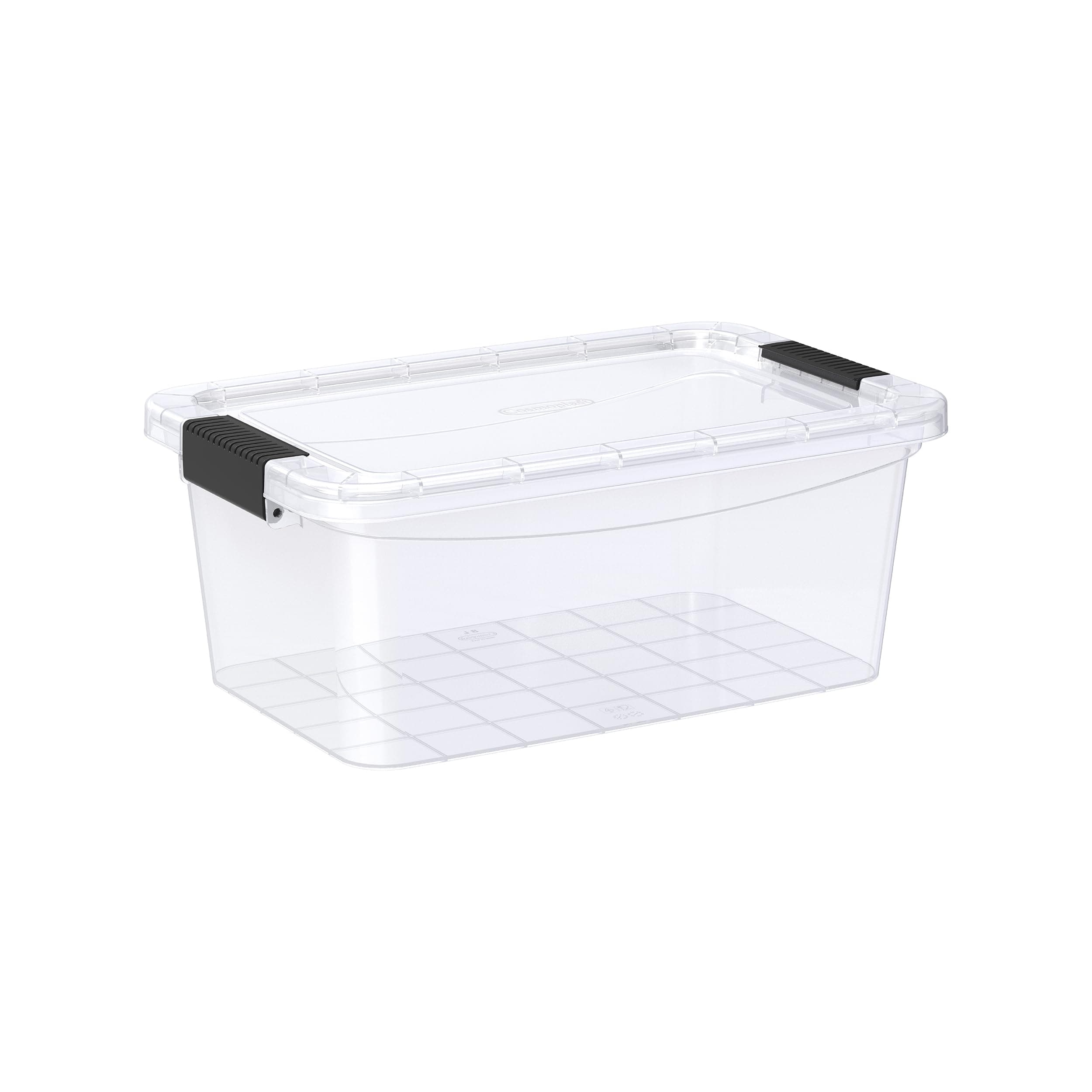 8L Clear Plastic Storage Box with Lockable Lid
