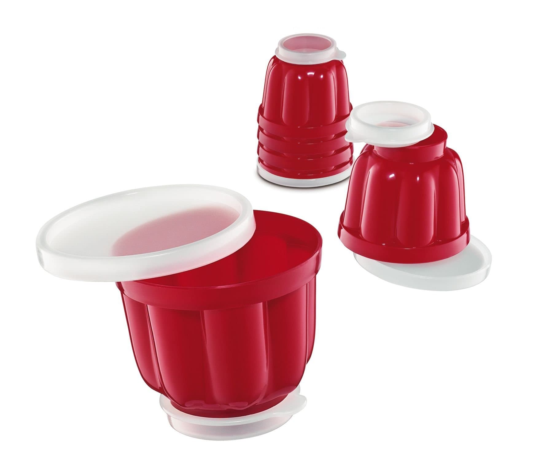Jelly Molds, Set of 6, Red, 150ml, Dishwasher Safe