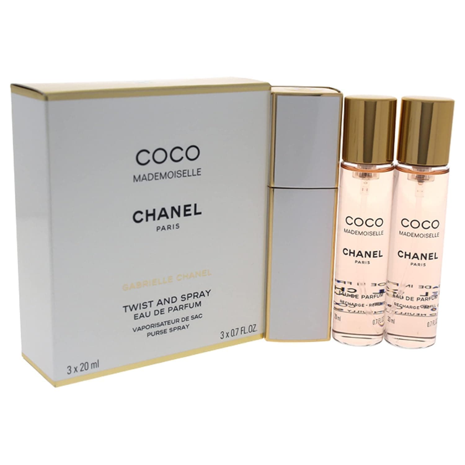 Chanel Coco Mademoiselle Twist & Spray Eau De Parfum - Coco Mademoiselle - 3x20ml/0.7oz, 2.1 Oz