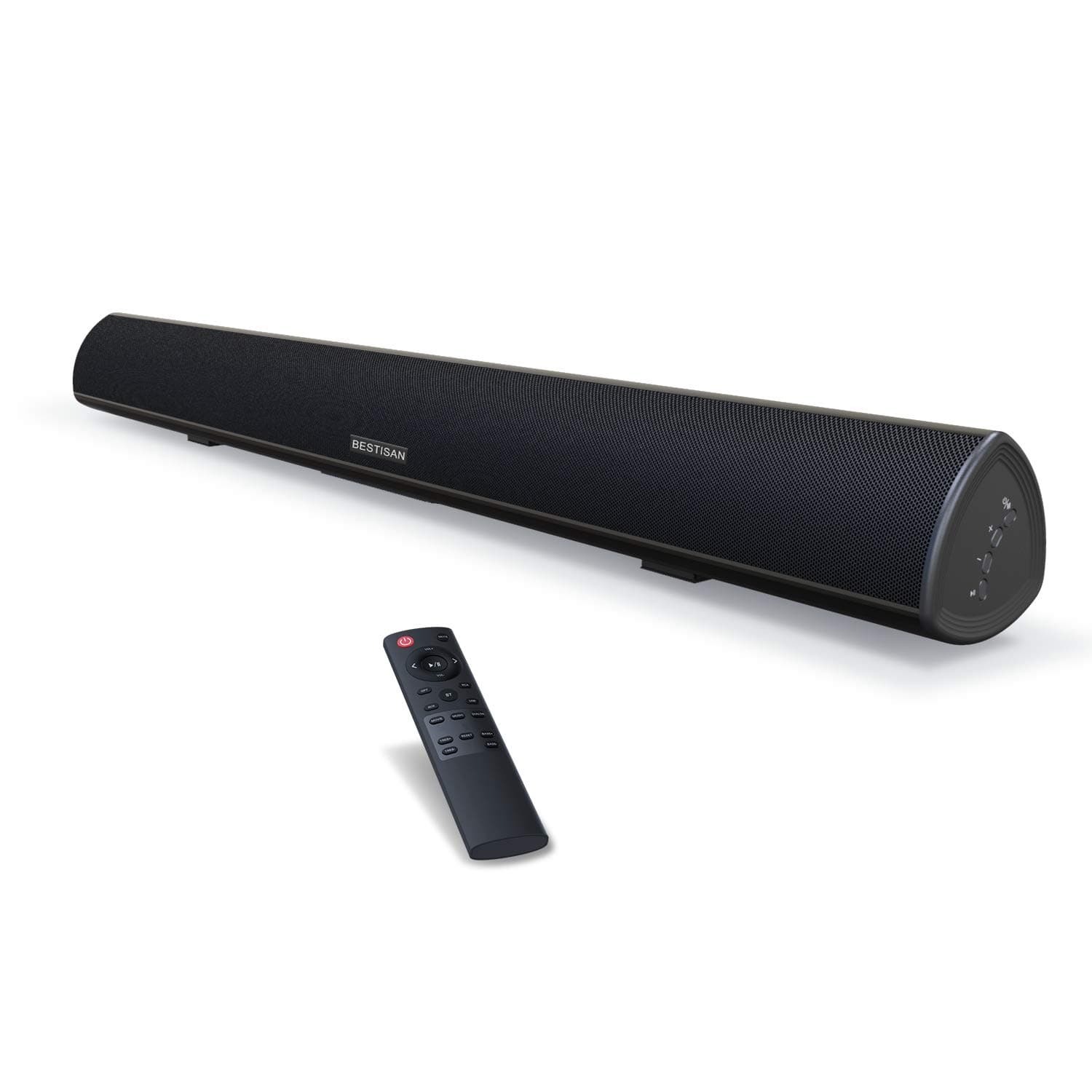 Sound Bar, 100Watt Soundbar for TV, Wired & Wireless Bluetooth 5.0 Sound Bar(40 Inch, 6 Drivers, Optical, HDMI-ARC)