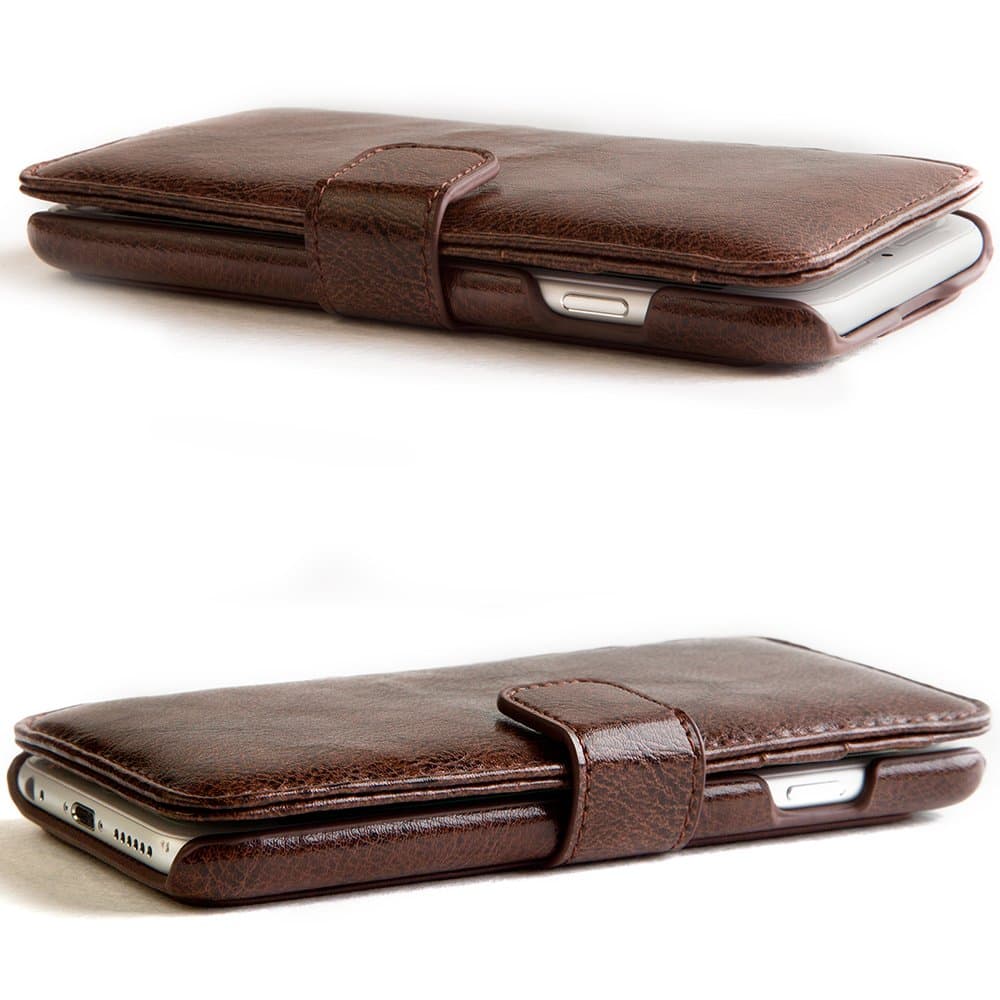 iPhone 6 Case, iPhone 6s case - Slim Wallet by KnockFlux Wraps Your Apple Phone in a Protective Cover of Soft and Rich Genuine Leather. with Stand and Card Holder
