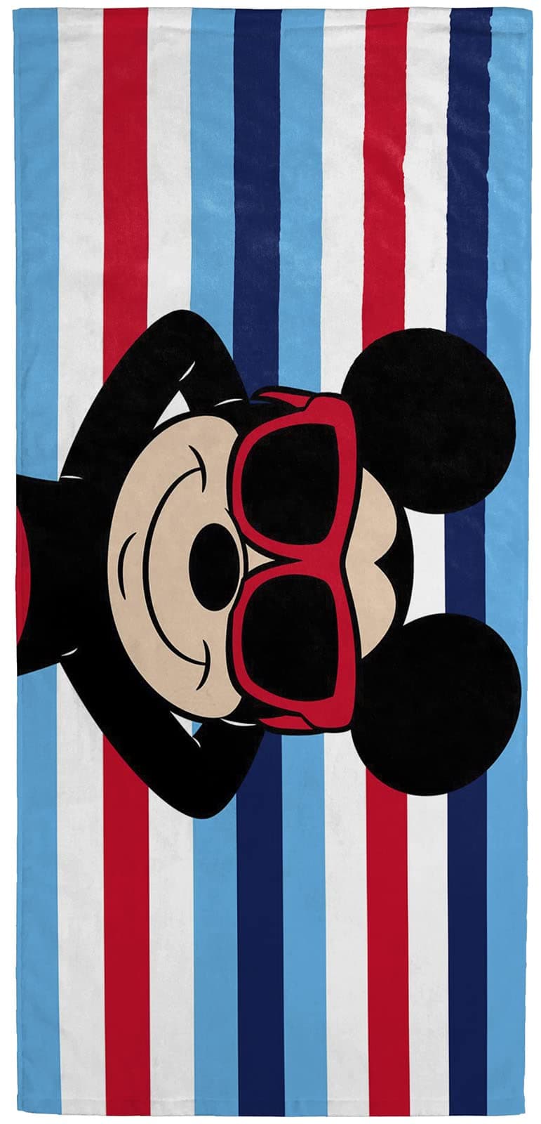 Jay Franco Disney Mickey Mouse Summer Starts Here Bath/Pool/Beach Towel - Super Soft & Absorbent Fade Resistant Cotton Towel, Measures 28 x 58 inches (Official Disney Product)