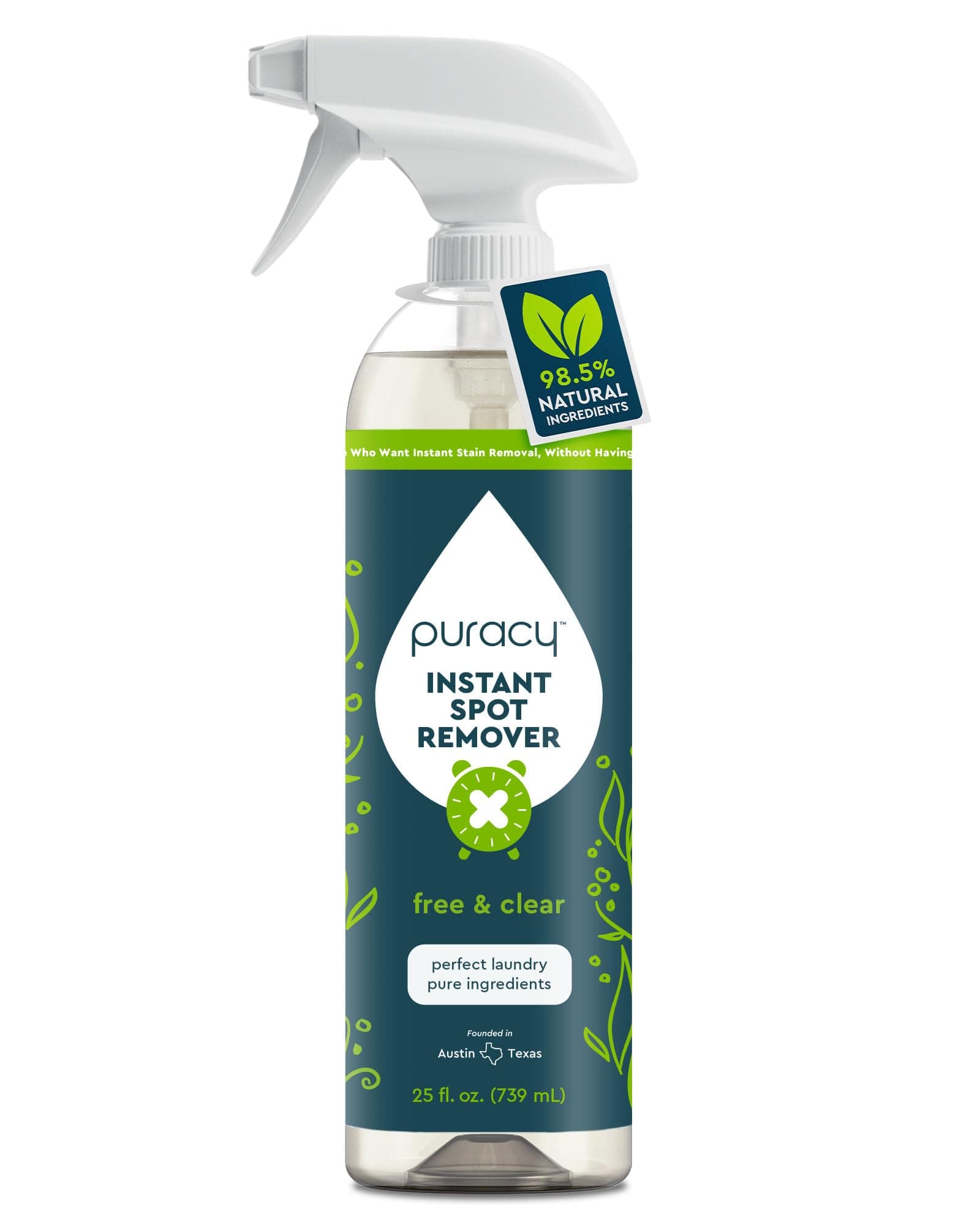 Laundry Stain Remover for Clothes Laundry - Carpet Stain Remover Carpet Spot Cleaner Couch Stain Remover - Clothes Spray, Free & Clear - Instant Spot Remover, 25 Fl Oz (Pack of 1)