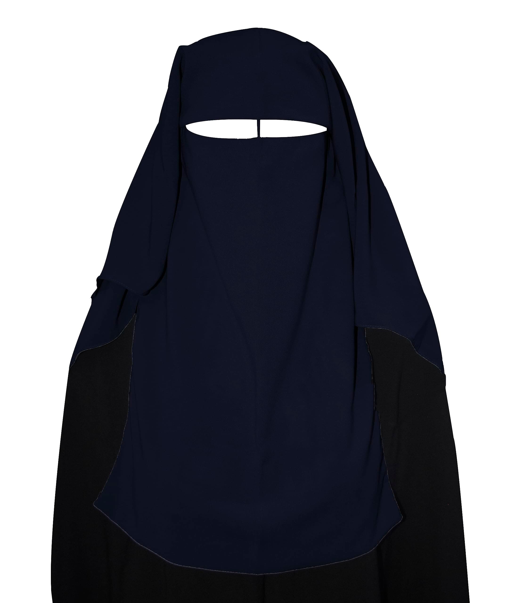 XL Long Saudi Niqab Nikab 3 Layers burqa Hijab Face cover Veil Islam Islami