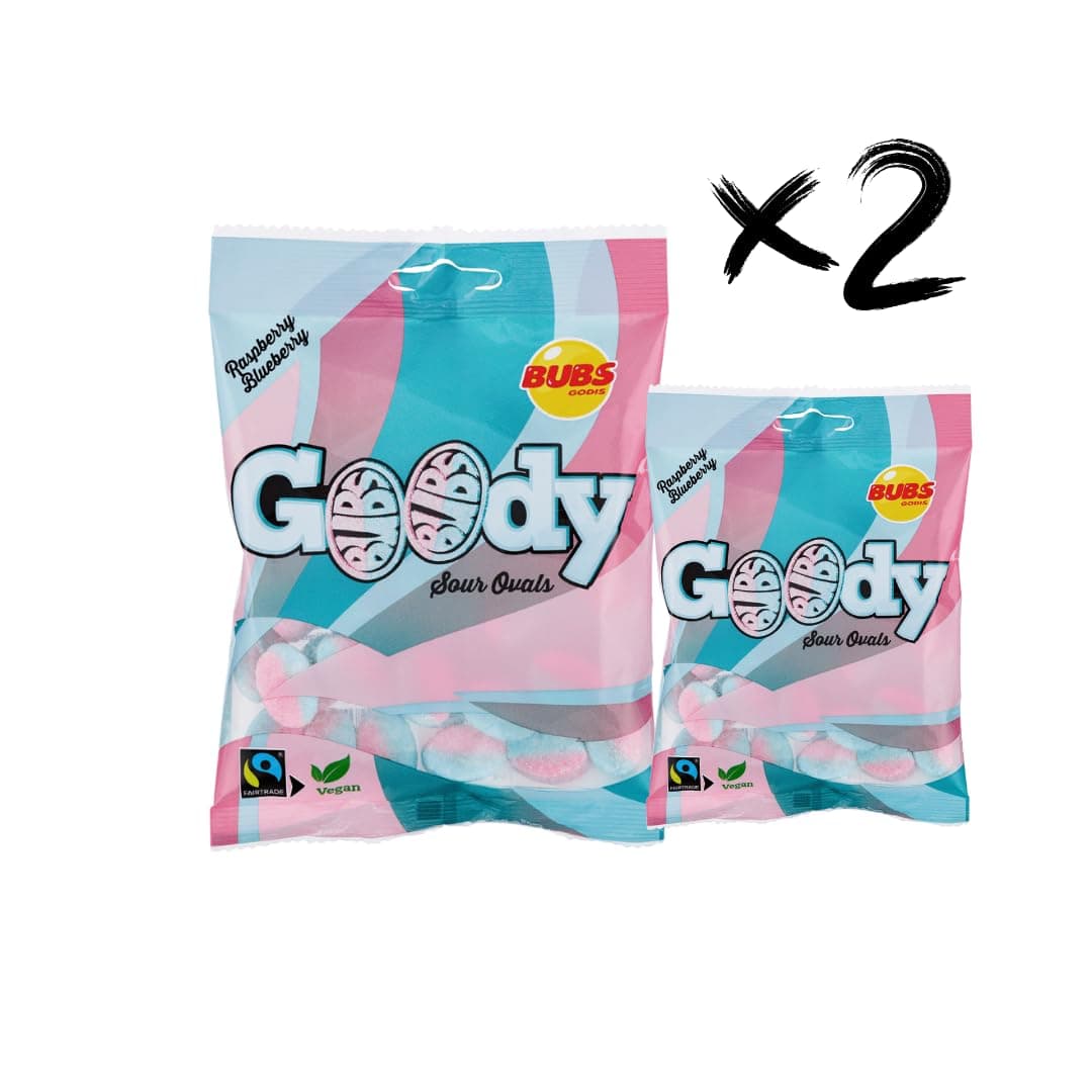 Goody Sour Ovals Raspberry Caramel 2 Pack of 90g