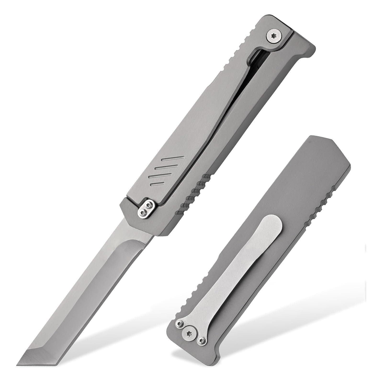 Small Pocket Knife for Men, Folding Knife with Clip, Box Cutter, Mini EDC Knives for Outdoor, Hiking