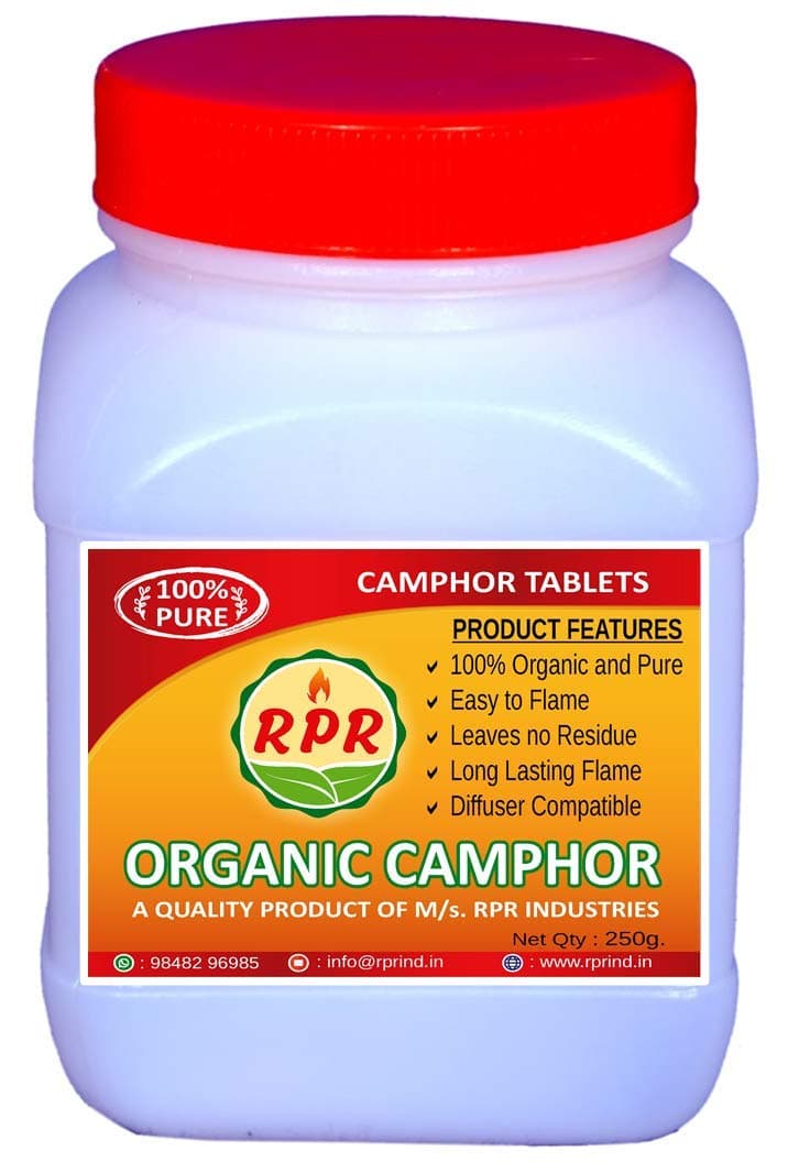 RPR Organic Camphor Tablets (250g X 1 Jar)