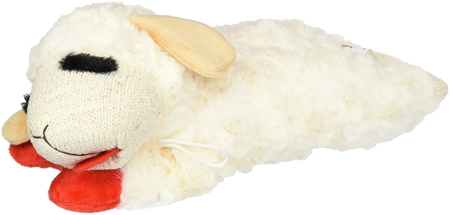 MultiPet Lambchop Plush Dog Toy 10" with Squeaker Type:Lambchop Size:Pack of 2, for all breed sizes